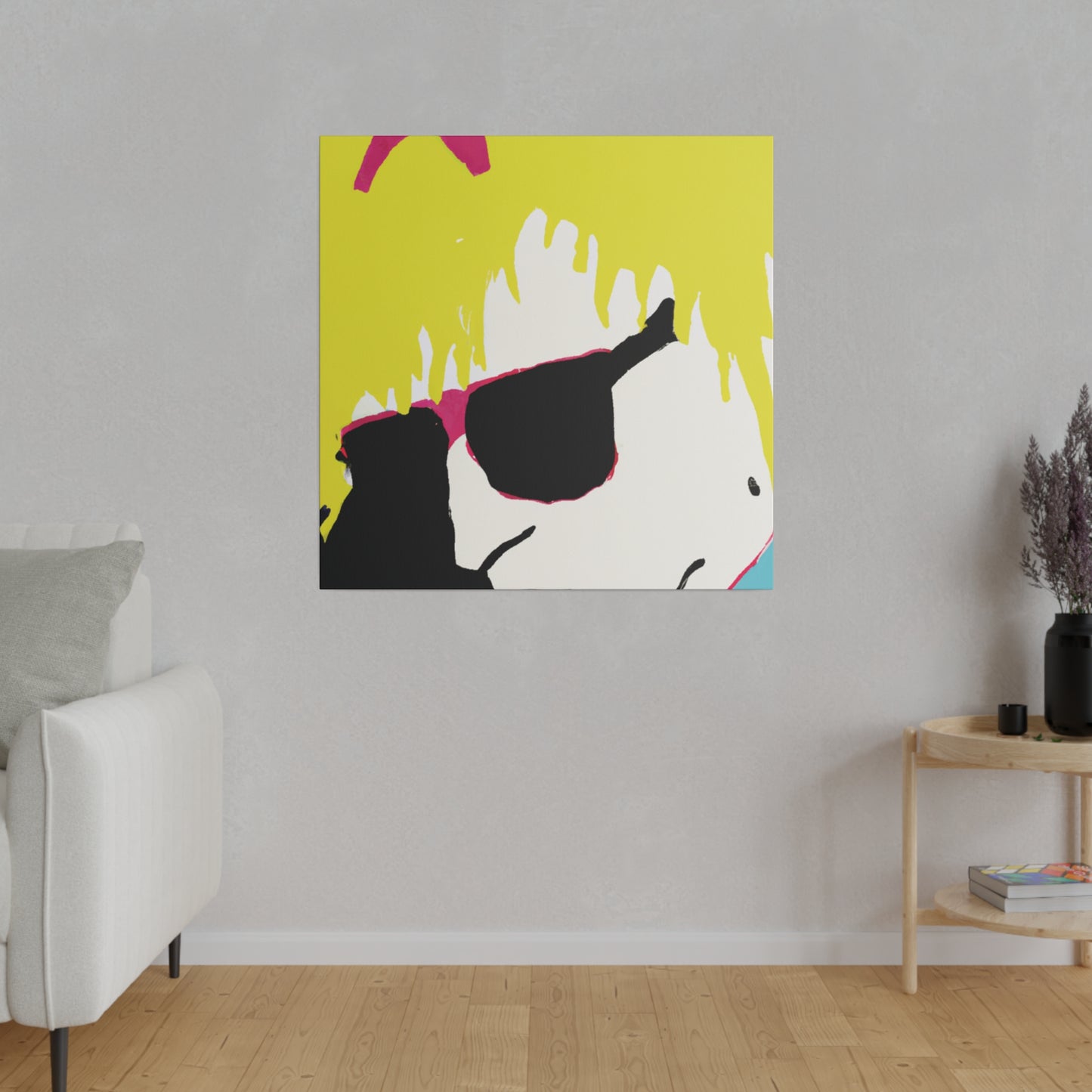 4752G - Rockstar Painting Print | Face | Abstract | Poster | Home Decor | Wall Art | Music Art | Canvas