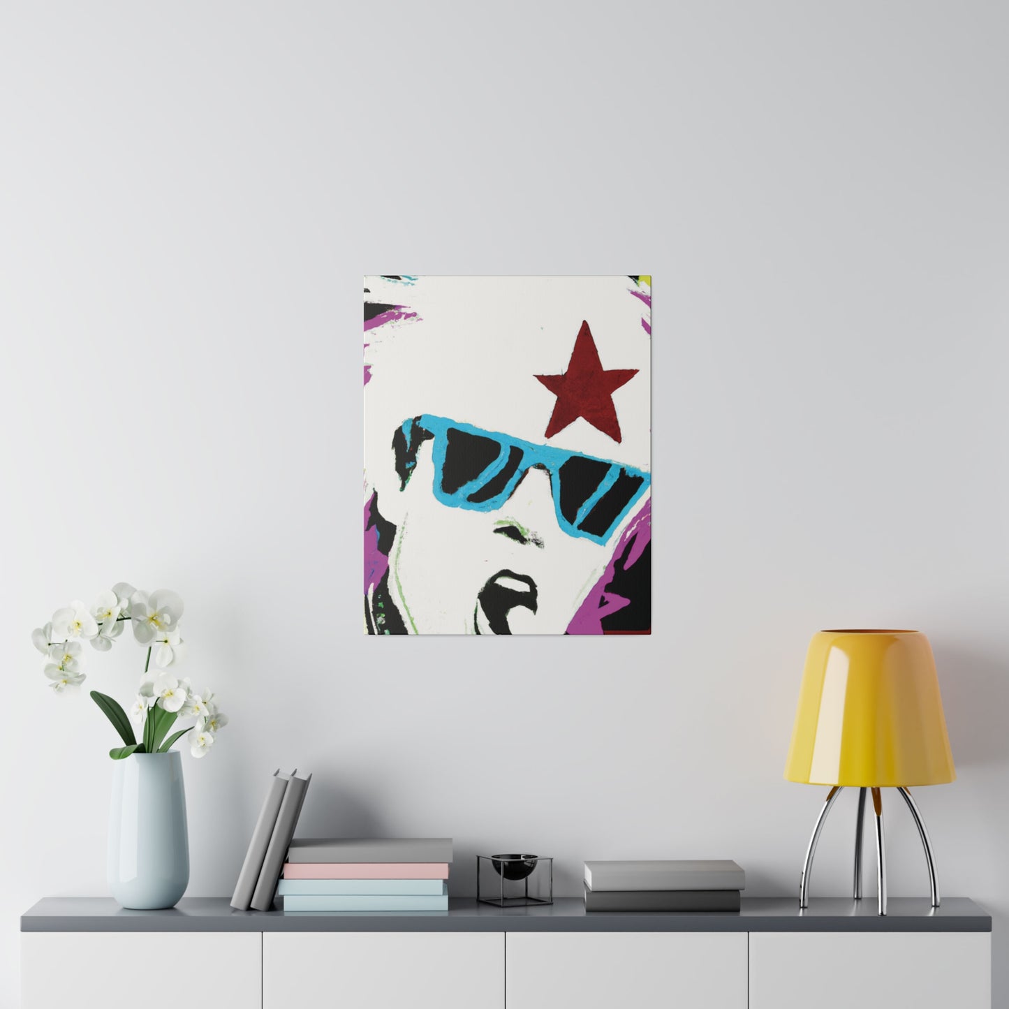 4850F - Rockstar Painting Print | Face | Abstract | Poster | Home Decor | Wall Art | Music Art | Canvas