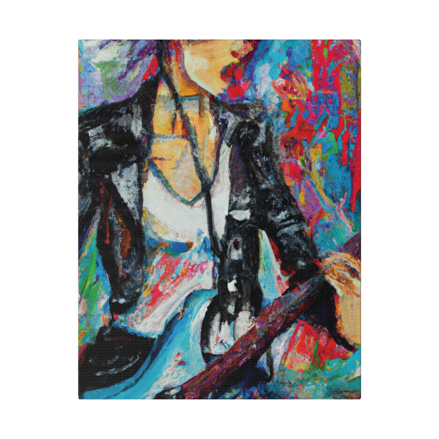 3492Z - Rockstar Oil Painting Style Print | Poster | Home Decor | Wall Art | Music Art | Canvas