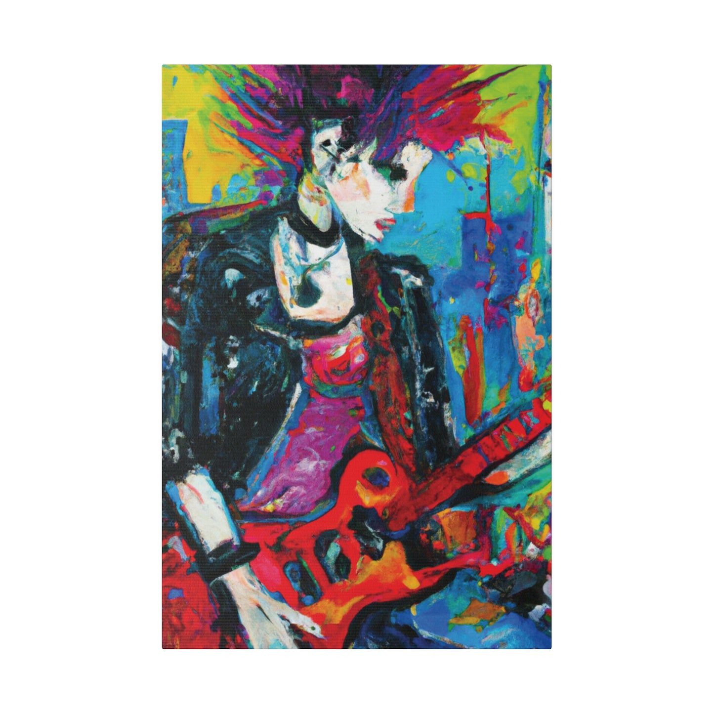 9051F - Rockstar Oil Painting Style Print | Poster | Home Decor | Wall Art | Music Art | Canvas