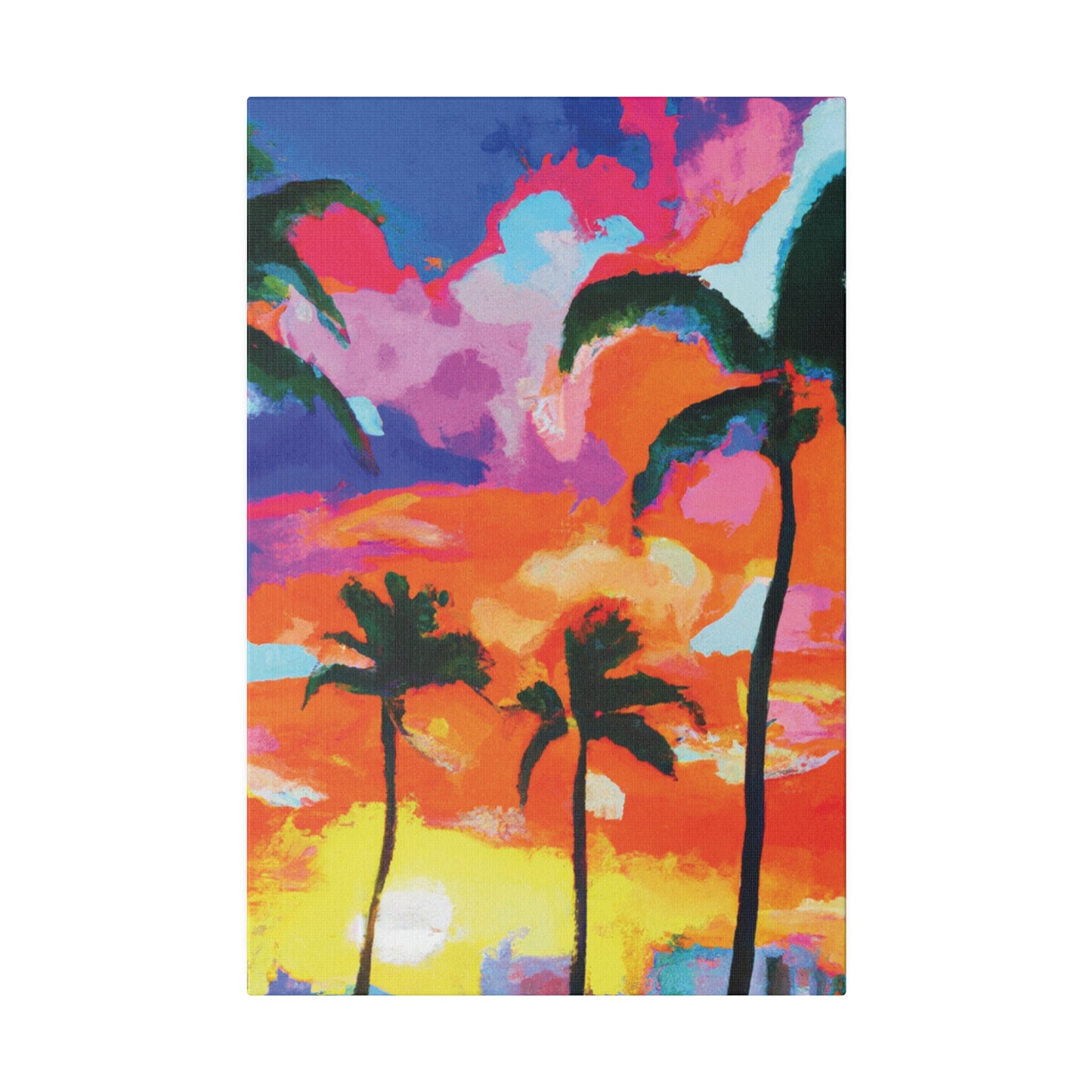 8579F - Miami Beach Sunset Painting Print | Miami | Beach | Sunset | Poster | Home Decor | Wall Art | Canvas