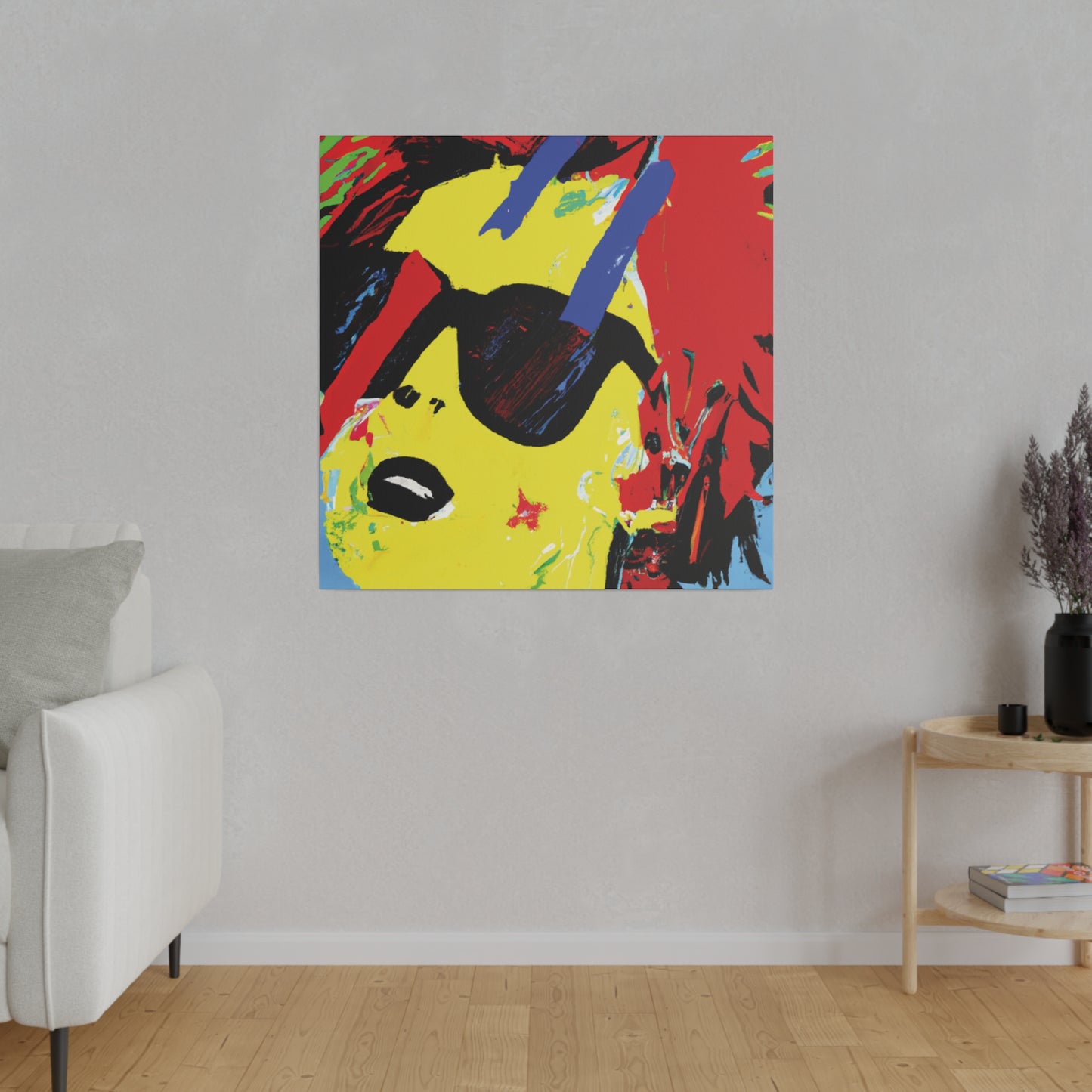 7482U - Rockstar Painting Print | Face | Abstract | Poster | Home Decor | Wall Art | Music Art | Canvas