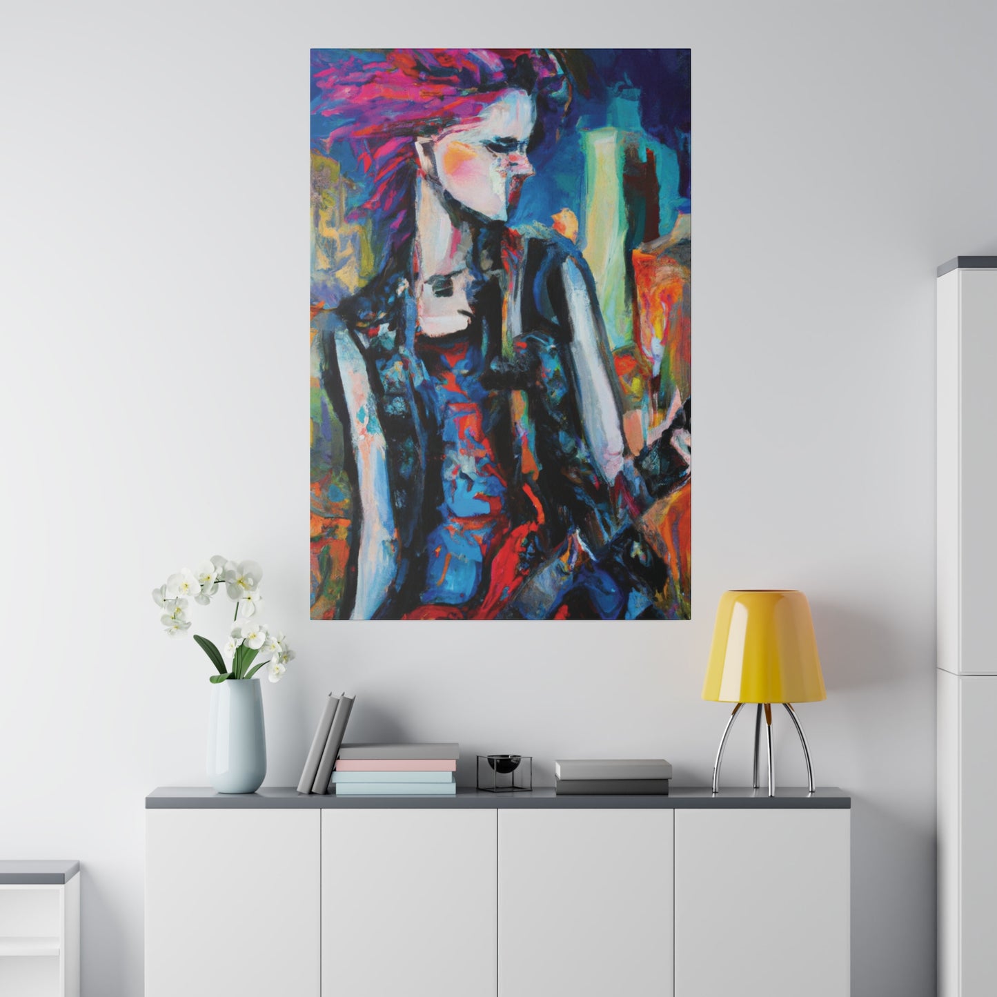 6491R - Rockstar Oil Painting Style Print | Poster | Home Decor | Wall Art | Music Art | Canvas