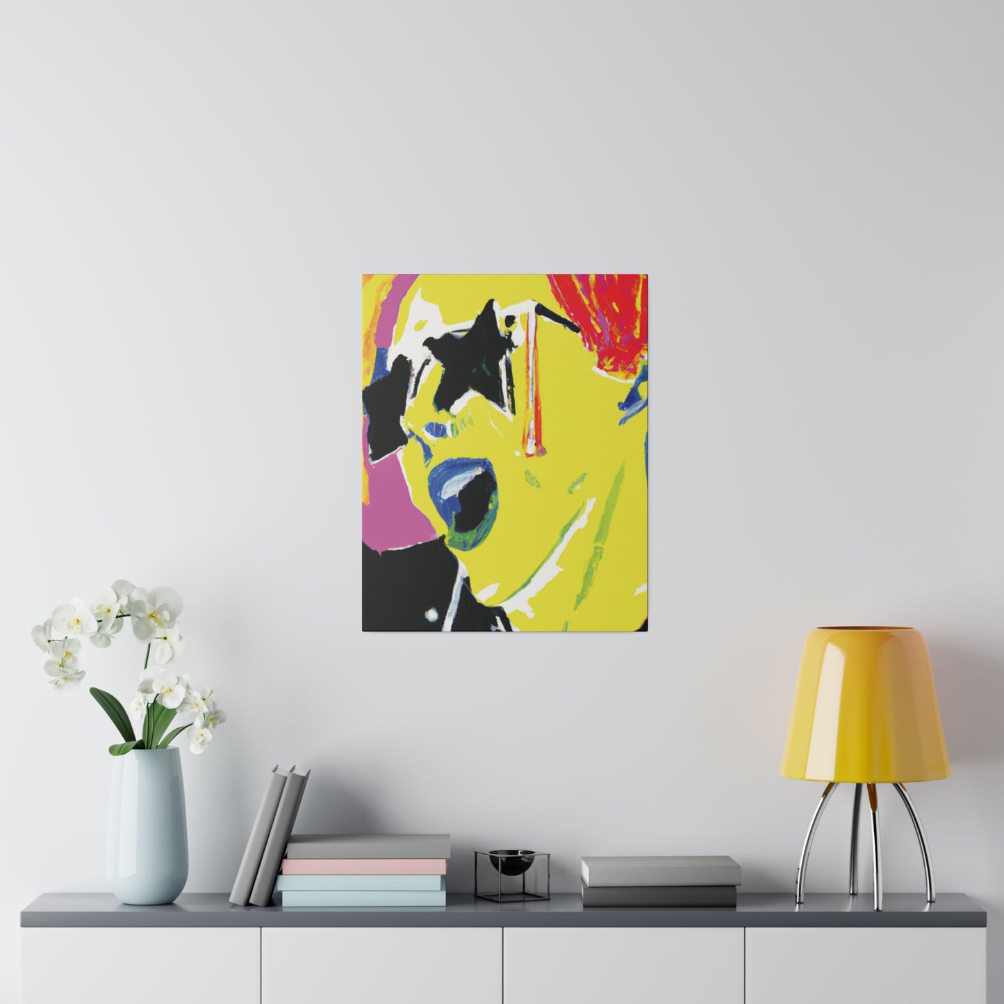 1328F - Rockstar Painting Print | Face | Abstract | Poster | Home Decor | Wall Art | Music Art | Canvas