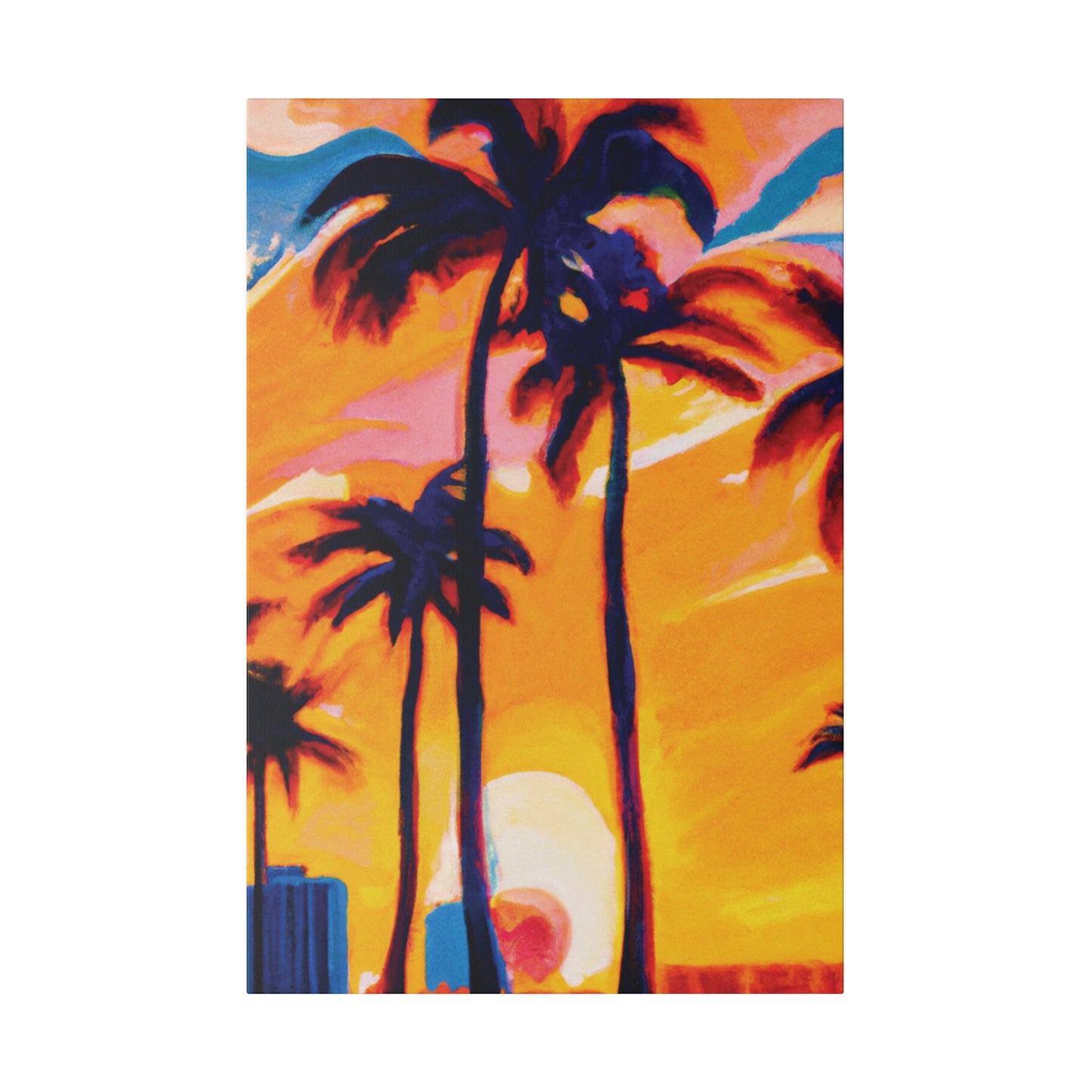 2067G - Miami Beach Sunset Painting Print | Miami | Beach | Sunset | Poster | Home Decor | Wall Art | Canvas