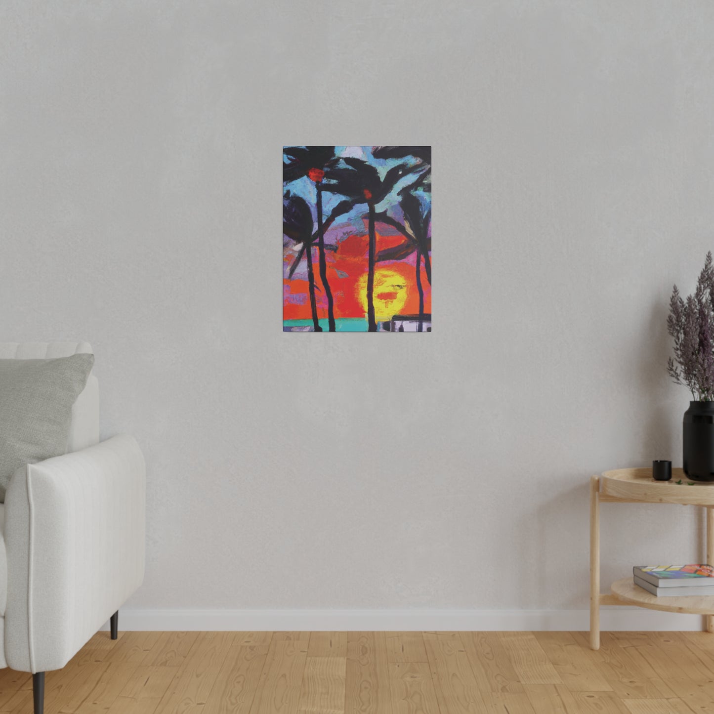 8407Q - Miami Beach Sunset Painting Print | Miami | Beach | Sunset | Poster | Home Decor | Wall Art | Canvas