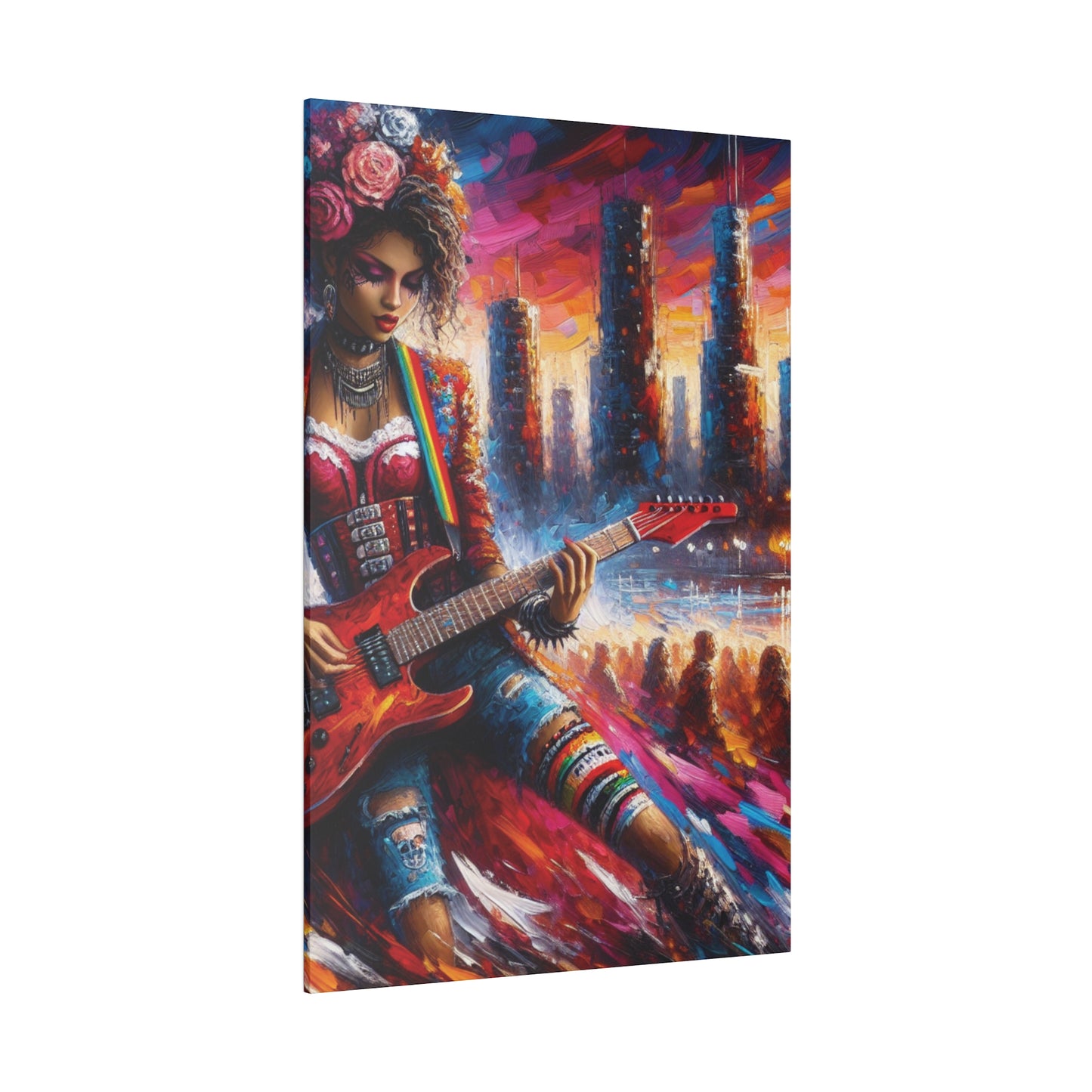 6794Z - Rockstar Oil Painting Style Print | Poster | Home Decor | Wall Art | Music Art | Canvas