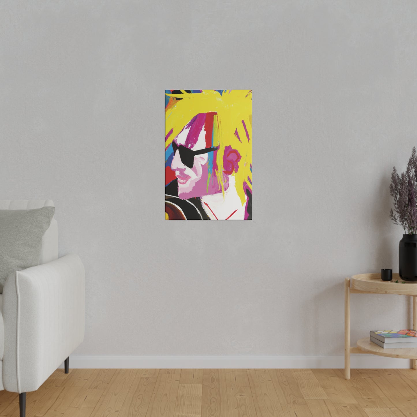 2694Y - Rockstar Painting Print | Face | Abstract | Poster | Home Decor | Wall Art | Music Art | Canvas