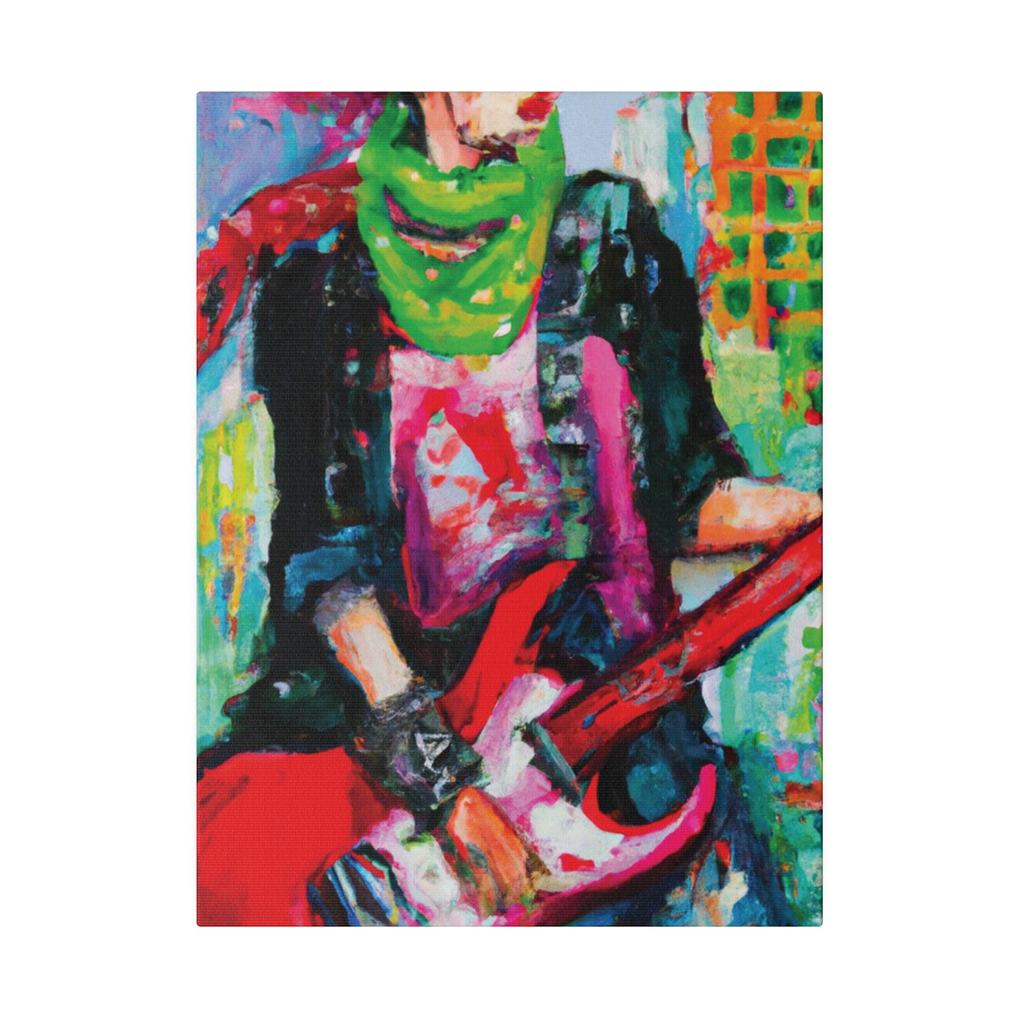 3075J - Rockstar Oil Painting Style Print | Poster | Home Decor | Wall Art | Music Art | Canvas