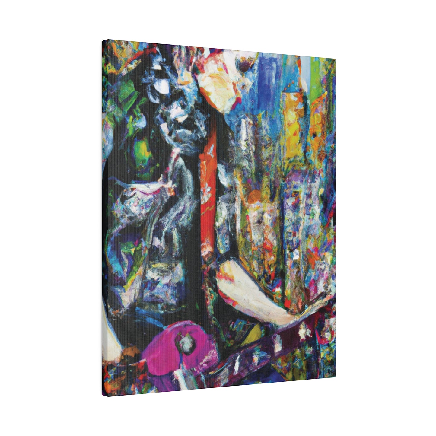 4329G - Rockstar Oil Painting Style Print | Poster | Home Decor | Wall Art | Music Art | Canvas