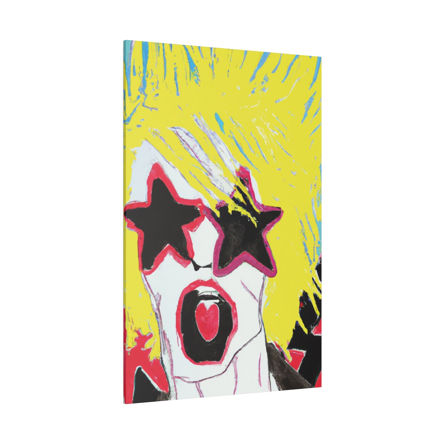 6256G - Rockstar Painting Print | Face | Abstract | Poster | Home Decor | Wall Art | Music Art | Canvas