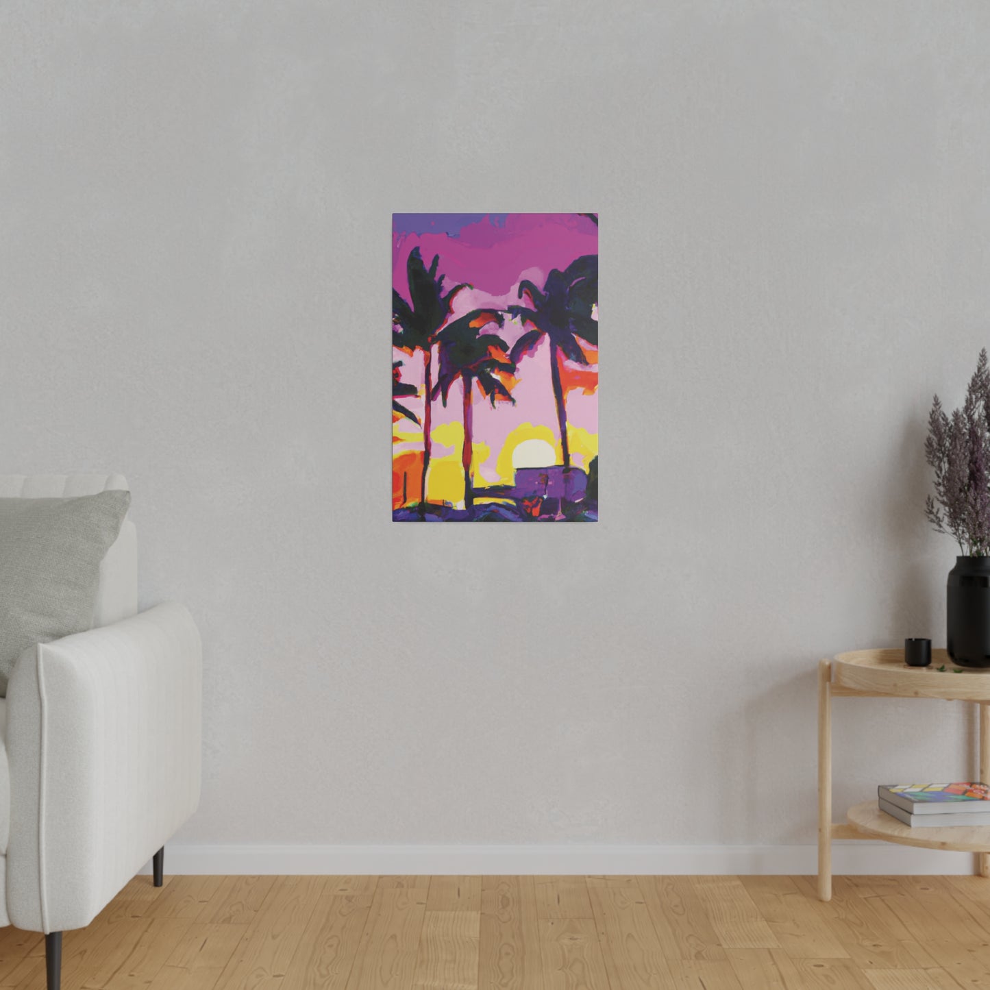 7146G - Miami Beach Sunset Painting Print | Miami | Beach | Sunset | Poster | Home Decor | Wall Art | Canvas