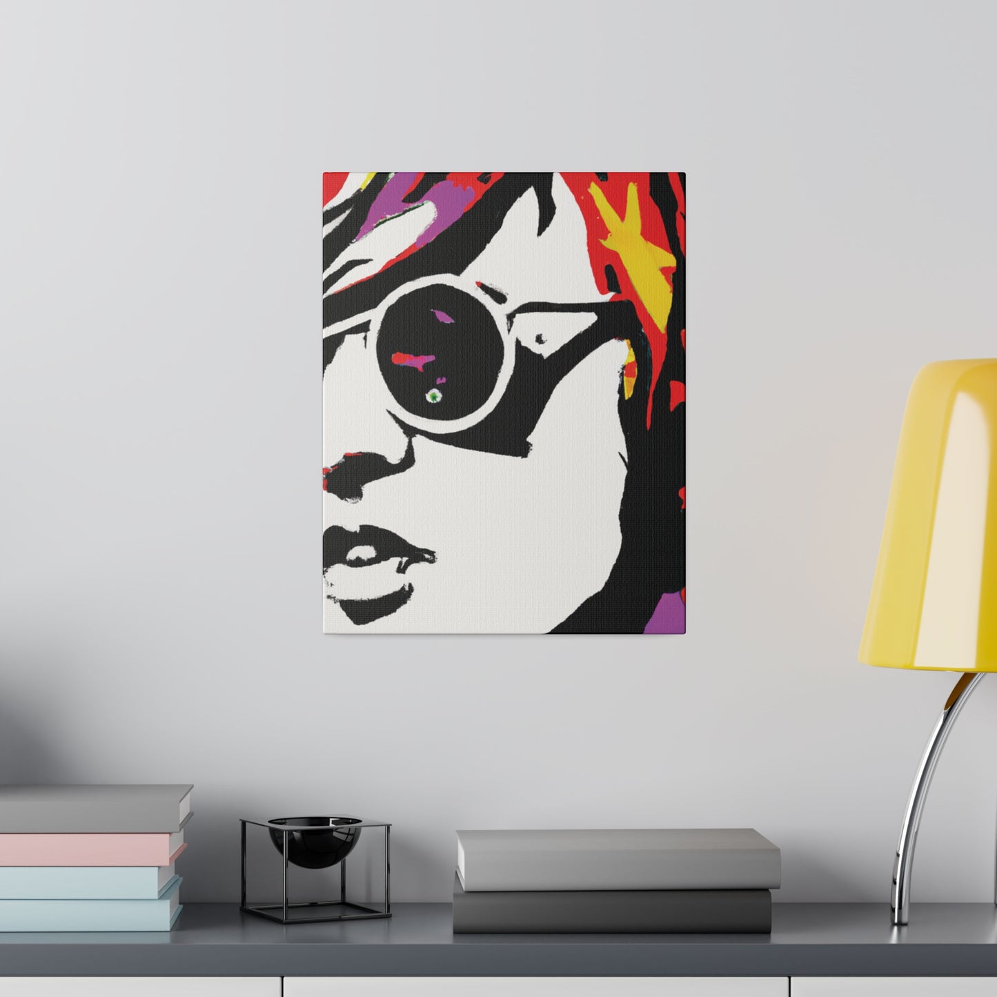 199N - Rockstar Painting Print | Face | Abstract | Poster | Home Decor | Wall Art | Music Art | Canvas