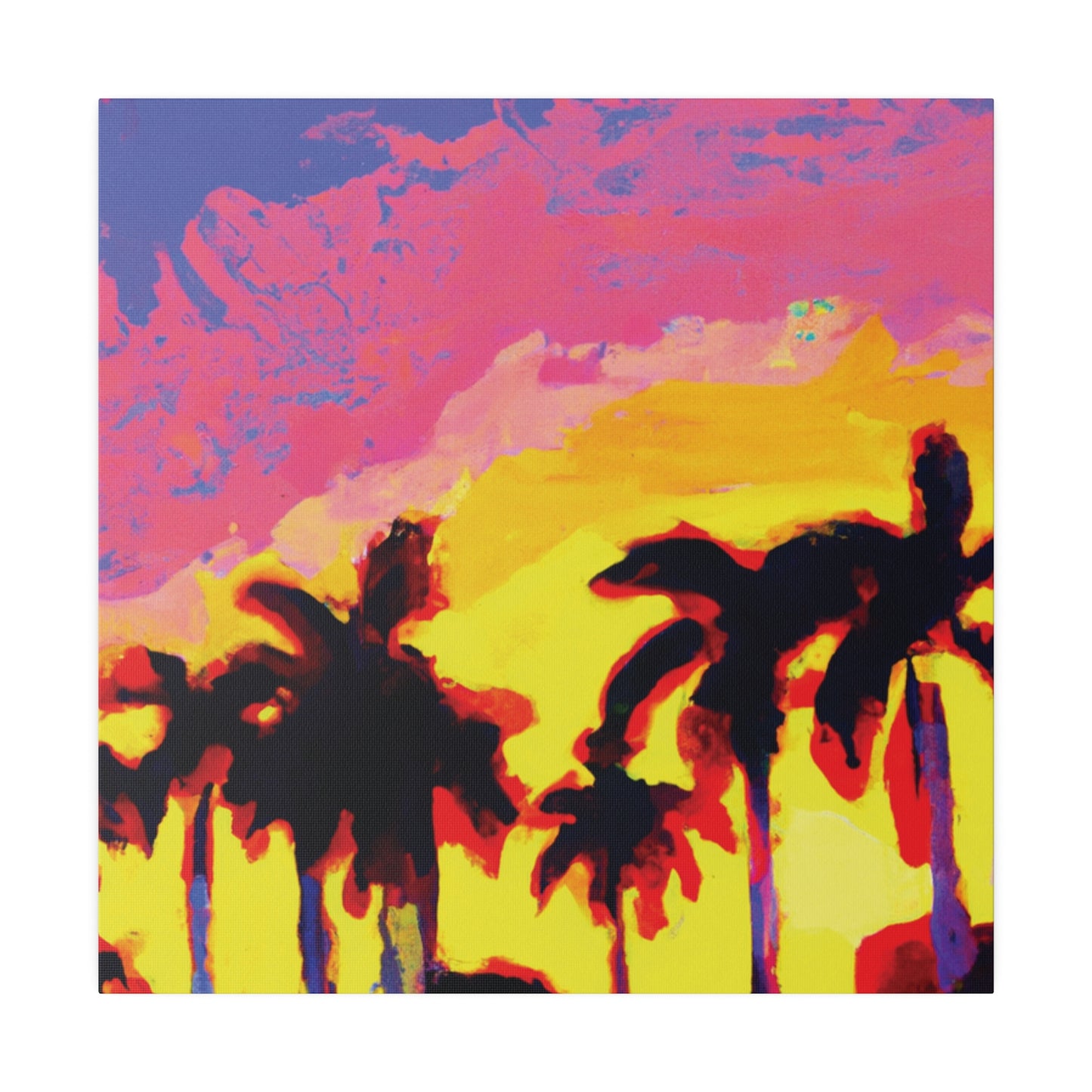 9284G - Miami Beach Sunset Painting Print | Miami | Beach | Sunset | Poster | Home Decor | Wall Art | Canvas