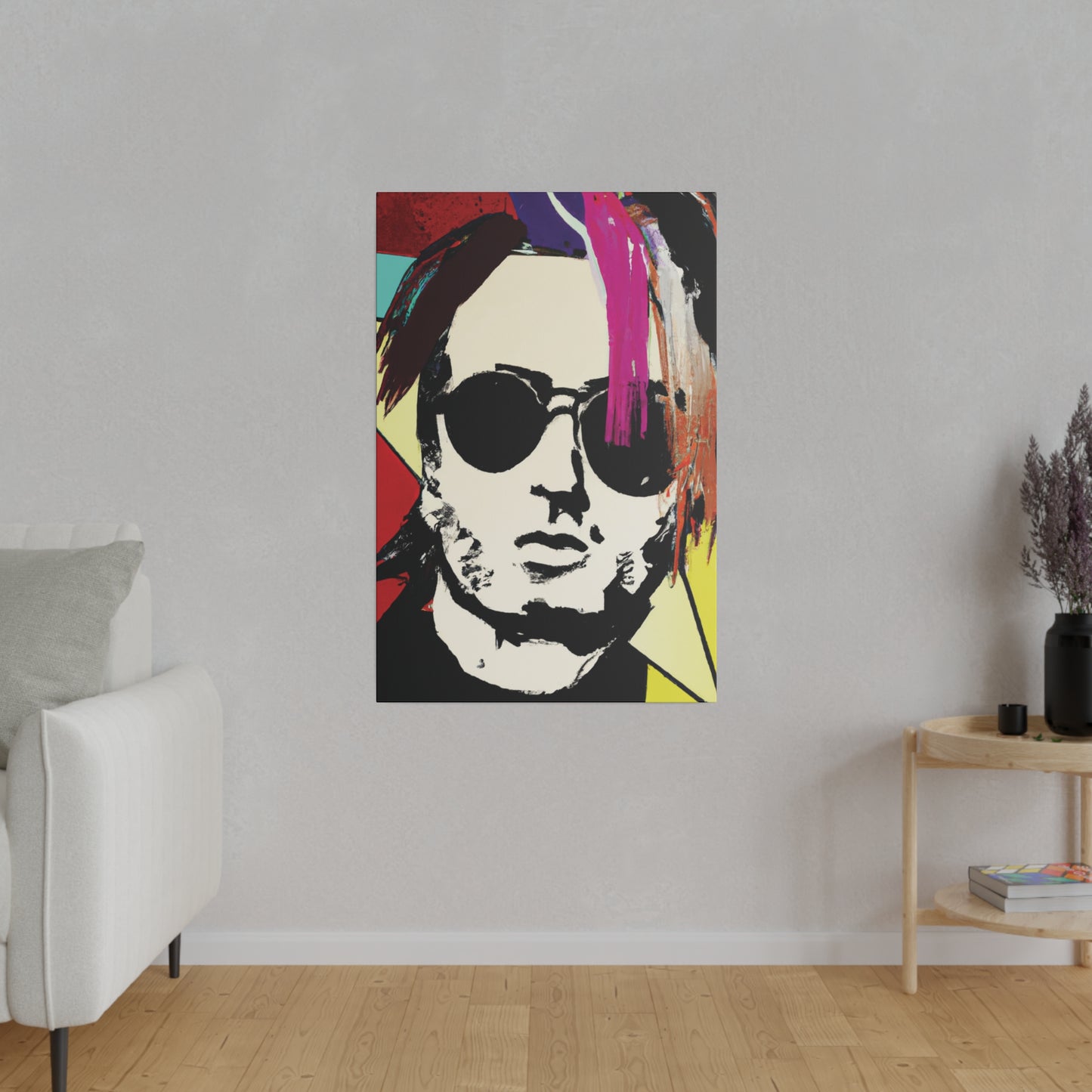 7641U - Rockstar Painting Print | Face | Abstract | Poster | Home Decor | Wall Art | Music Art | Canvas