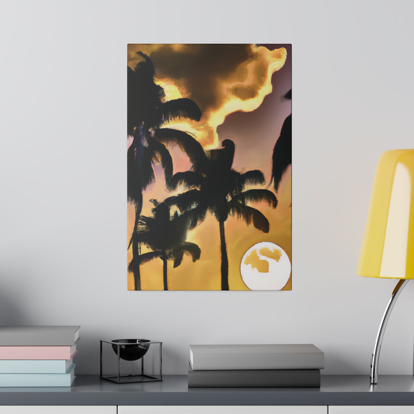 6382Q - Miami Beach Sunset Painting Print | Miami | Beach | Sunset | Poster | Home Decor | Wall Art | Canvas