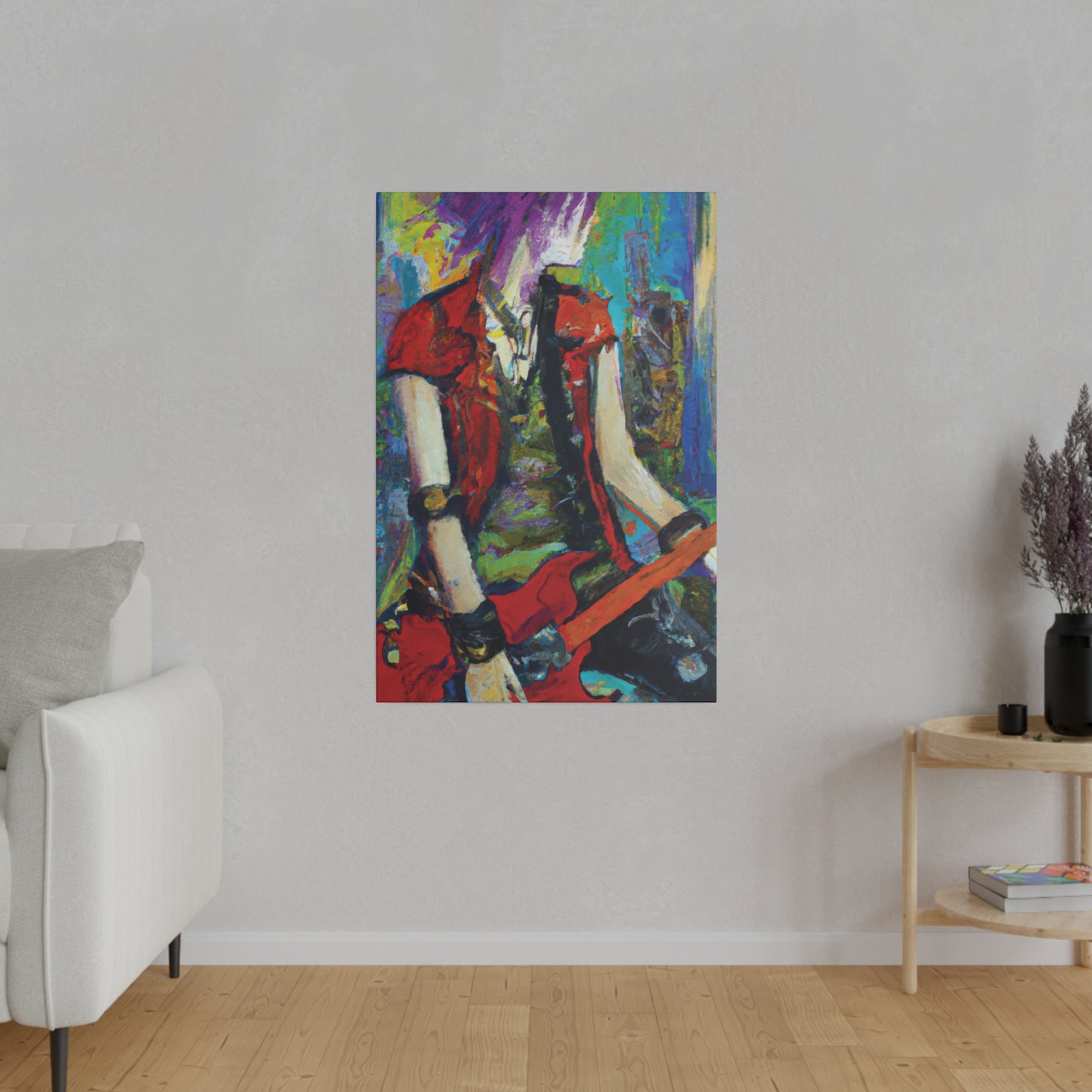 2205O - Rockstar Oil Painting Style Print | Poster | Home Decor | Wall Art | Music Art | Canvas