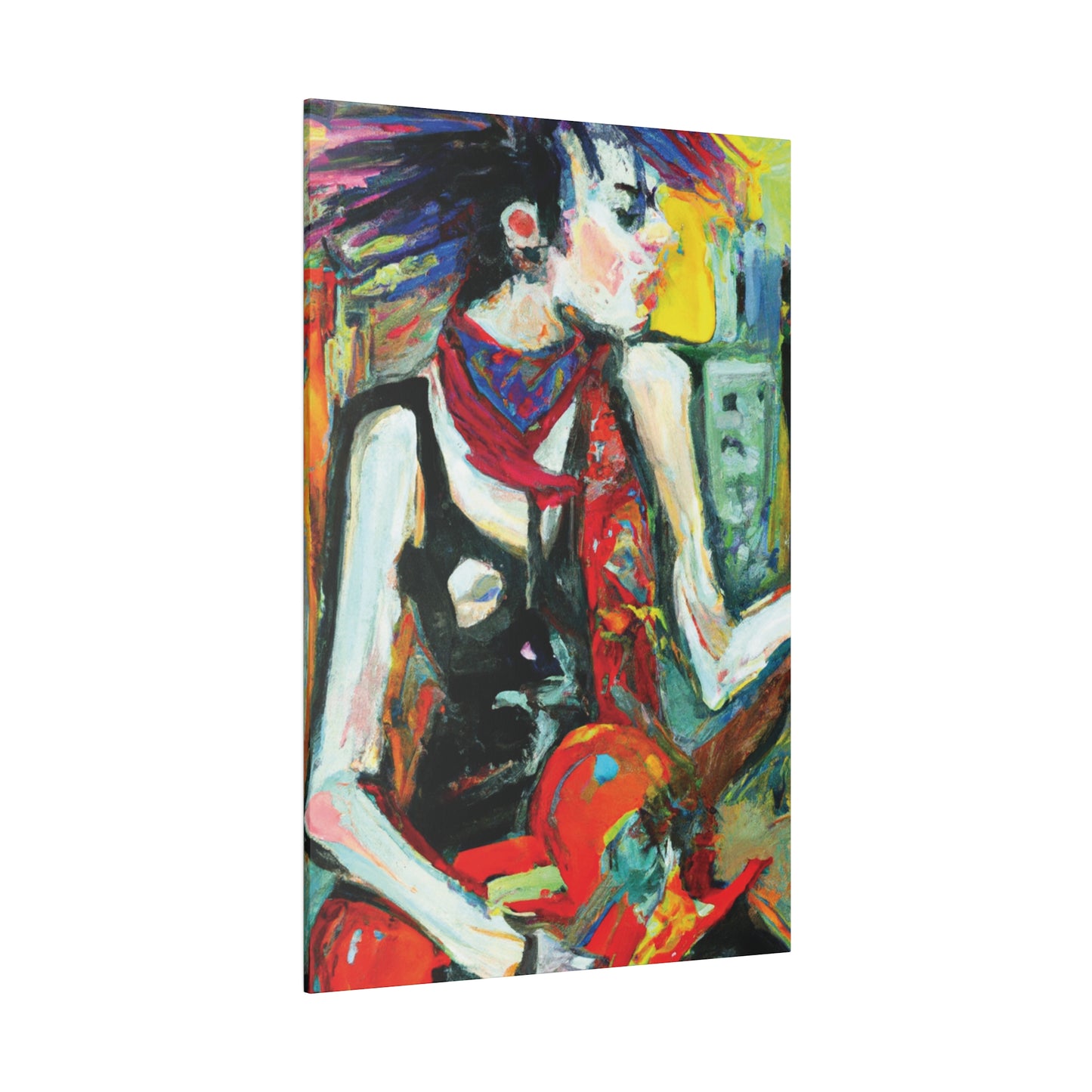 8733Q - Rockstar Oil Painting Style Print | Poster | Home Decor | Wall Art | Music Art | Canvas