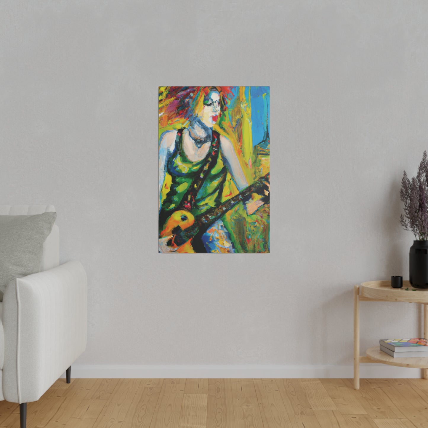 4713C - Rockstar Oil Painting Style Print | Poster | Home Decor | Wall Art | Music Art | Canvas