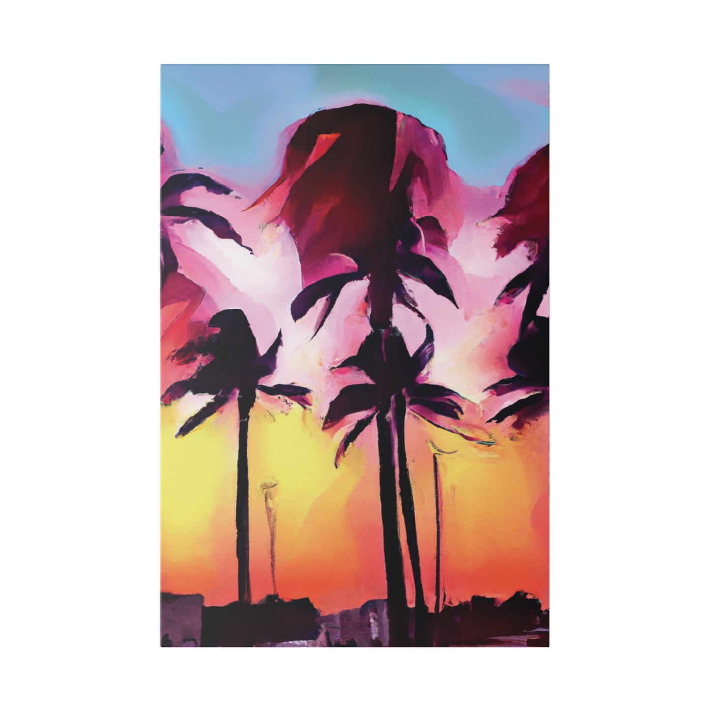 4536X - Miami Beach Sunset Painting Print | Miami | Beach | Sunset | Poster | Home Decor | Wall Art | Canvas