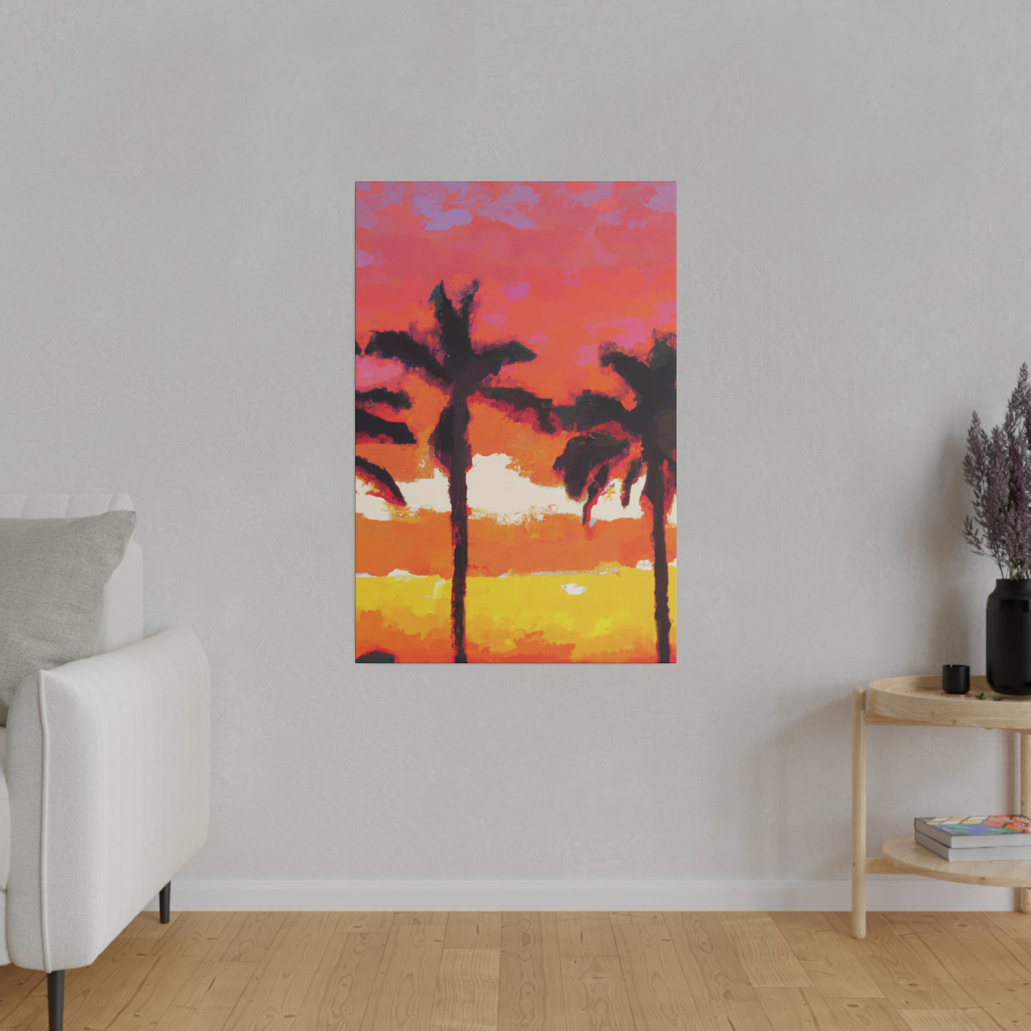 9356P - Miami Beach Sunset Painting Print | Miami | Beach | Sunset | Poster | Home Decor | Wall Art | Canvas