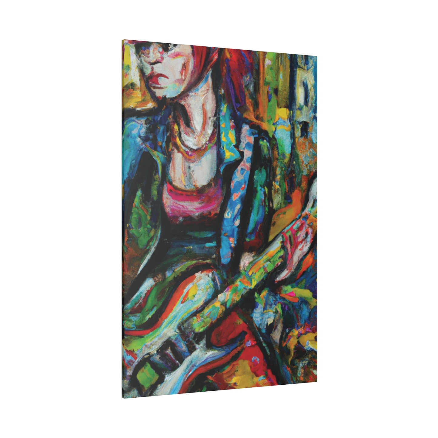 5376X - Rockstar Oil Painting Style Print | Poster | Home Decor | Wall Art | Music Art | Canvas