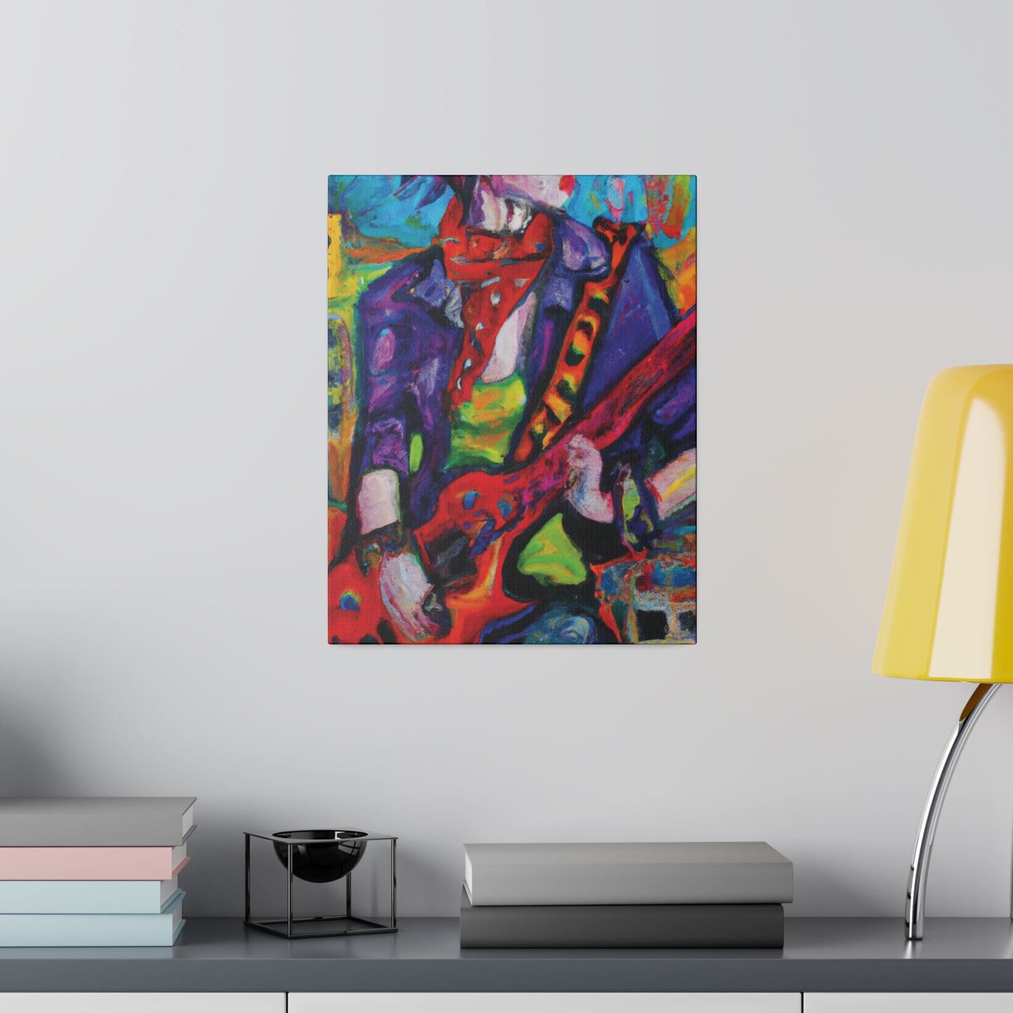 9529Y - Rockstar Oil Painting Style Print | Poster | Home Decor | Wall Art | Music Art | Canvas