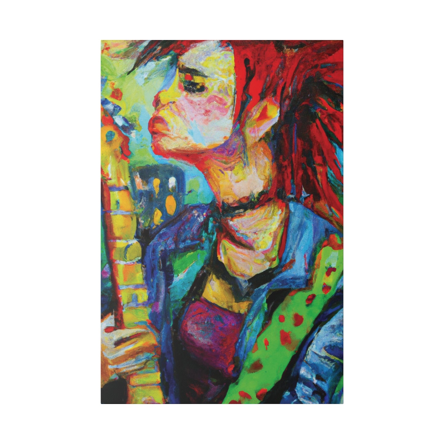 4898X - Rockstar Oil Painting Style Print | Poster | Home Decor | Wall Art | Music Art | Canvas