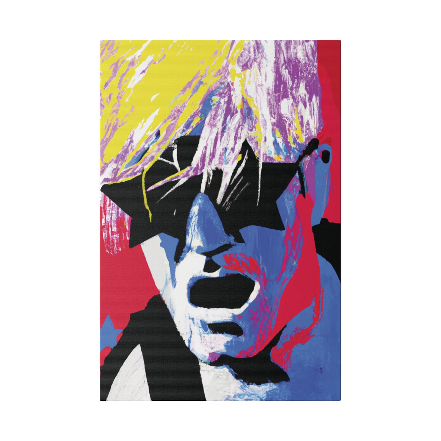 4837X - Rockstar Painting Print | Face | Abstract | Poster | Home Decor | Wall Art | Music Art | Canvas