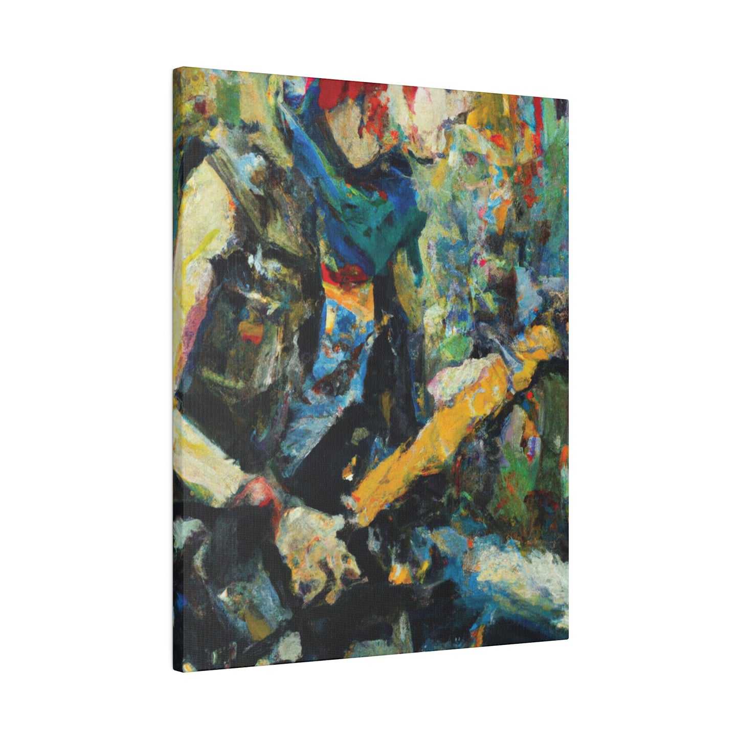 3758W - Rockstar Oil Painting Style Print | Poster | Home Decor | Wall Art | Music Art | Canvas