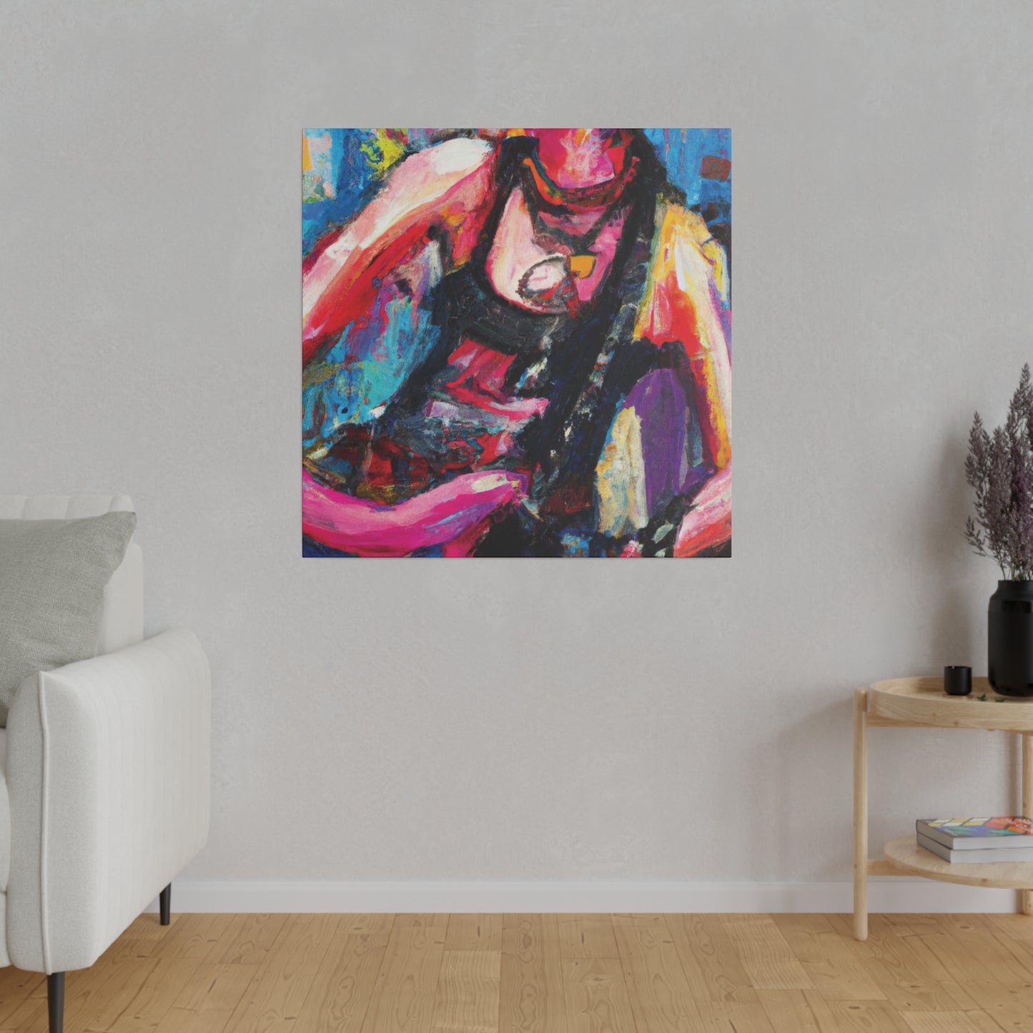 7793Y - Rockstar Oil Painting Style Print | Poster | Home Decor | Wall Art | Music Art | Canvas