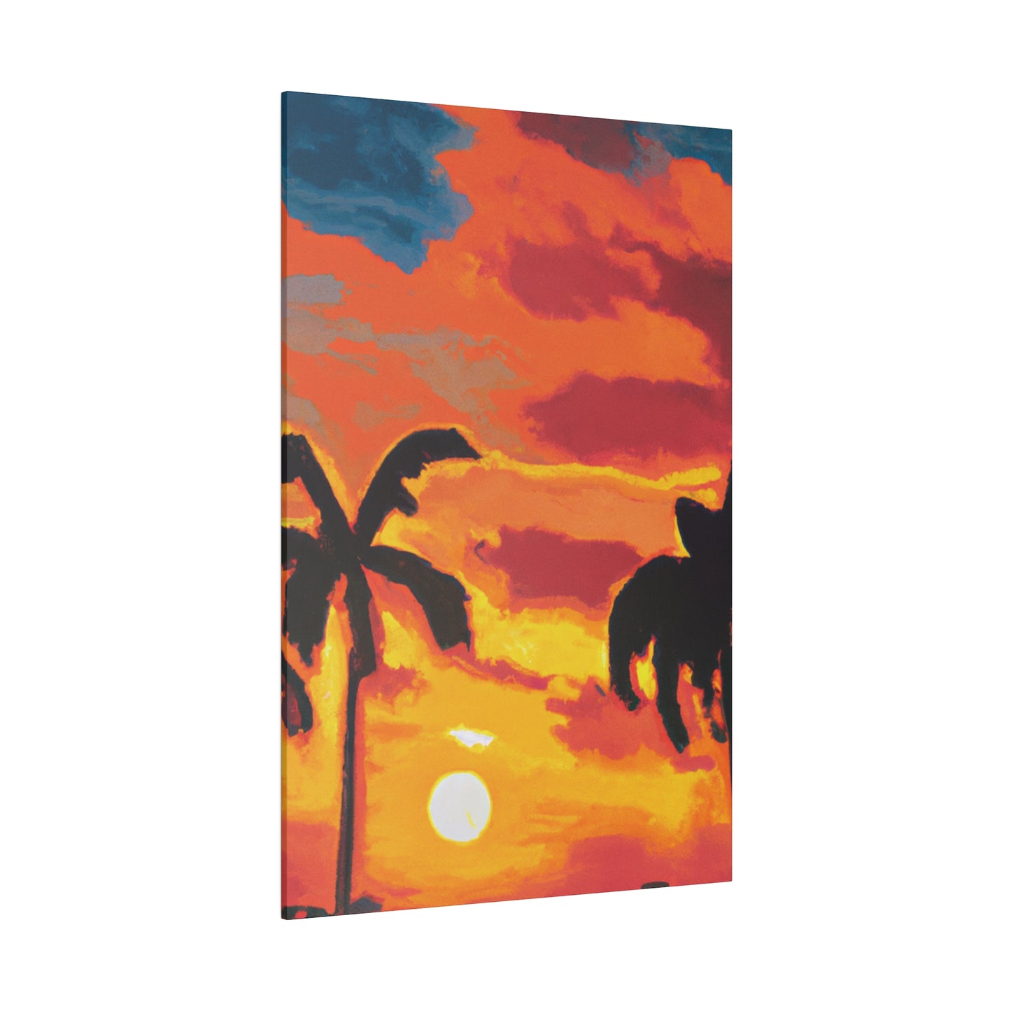 497L - Miami Beach Sunset Painting Print | Miami | Beach | Sunset | Poster | Home Decor | Wall Art | Canvas