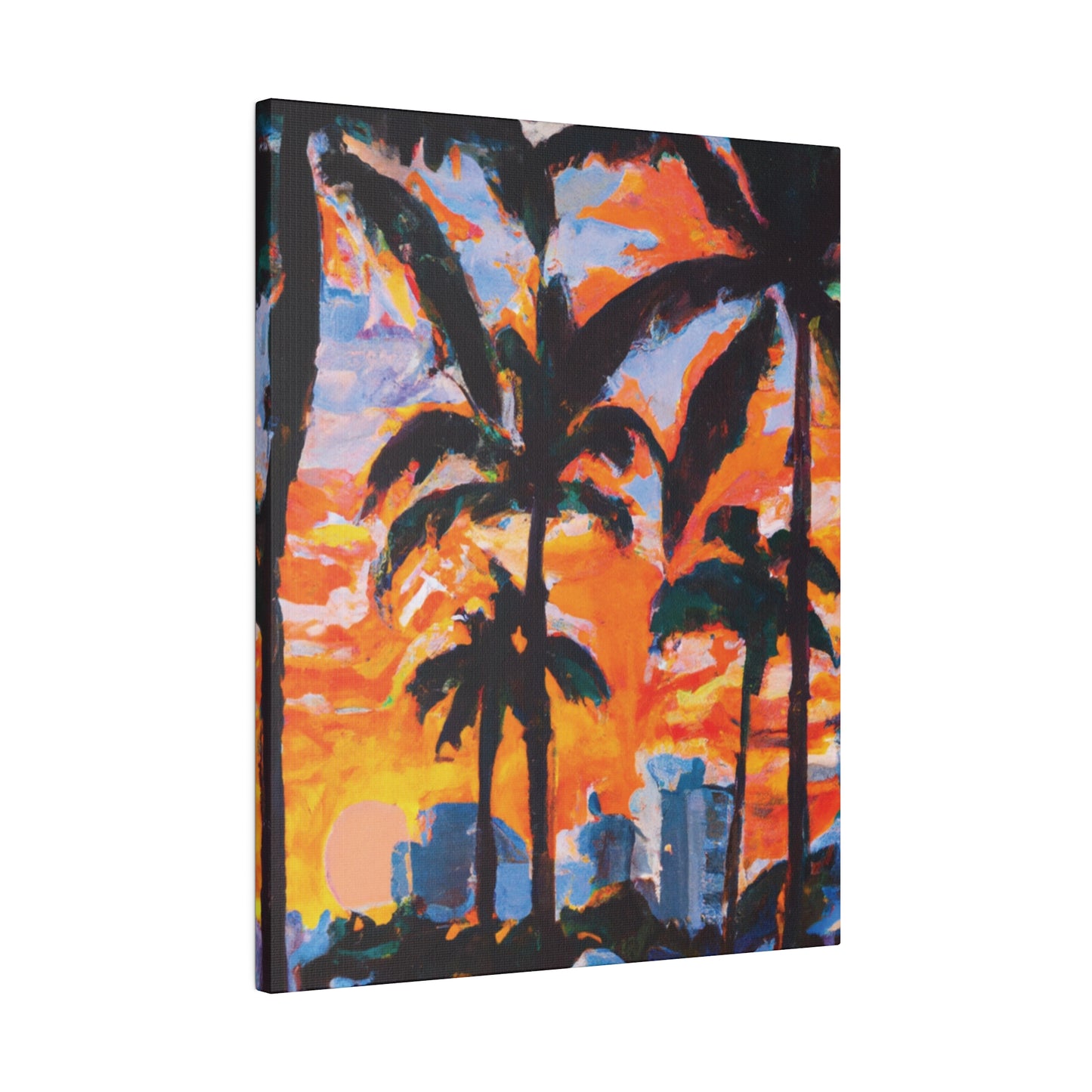 8957Q - Miami Beach Sunset Painting Print | Miami | Beach | Sunset | Poster | Home Decor | Wall Art | Canvas