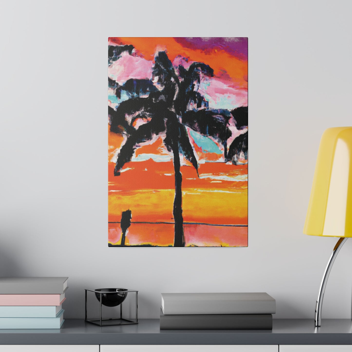 8371S - Miami Beach Sunset Painting Print | Miami | Beach | Sunset | Poster | Home Decor | Wall Art | Canvas