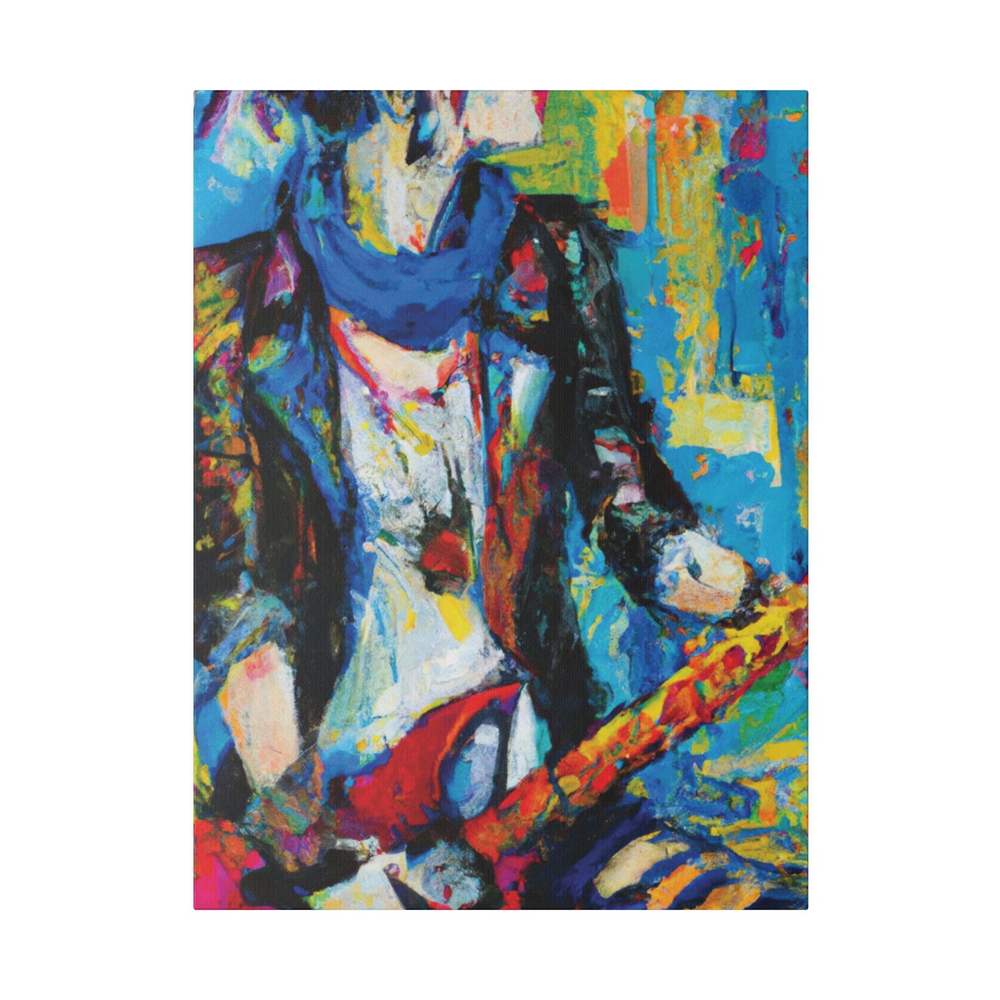 2583Q - Rockstar Oil Painting Style Print | Poster | Home Decor | Wall Art | Music Art | Canvas