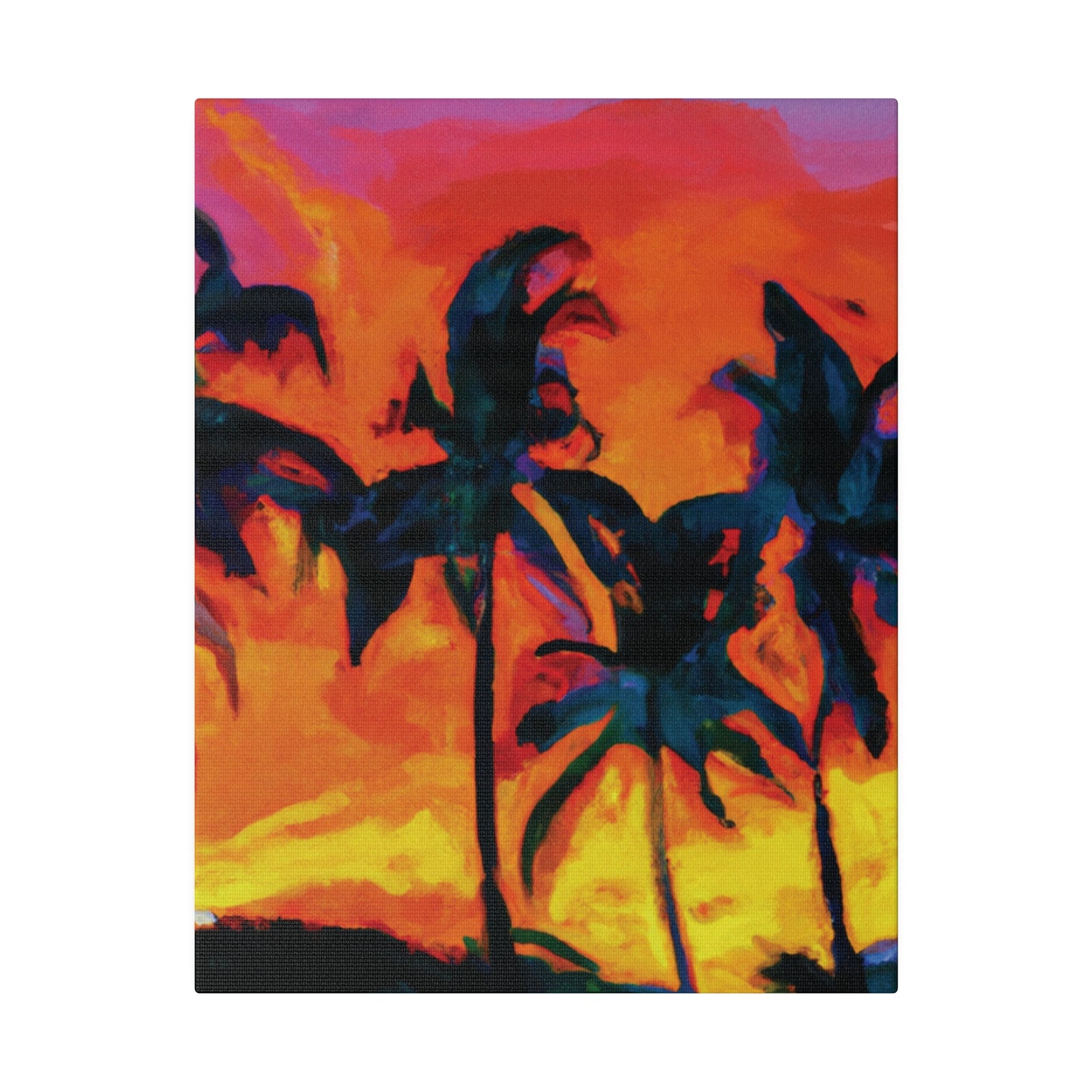 7487R - Miami Beach Sunset Painting Print | Miami | Beach | Sunset | Poster | Home Decor | Wall Art | Canvas