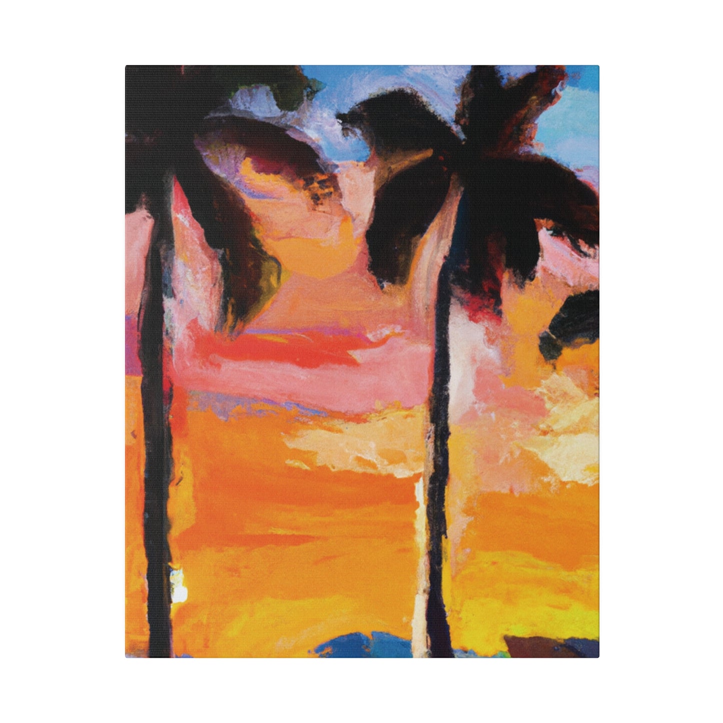 3236E - Miami Beach Sunset Painting Print | Miami | Beach | Sunset | Poster | Home Decor | Wall Art | Canvas