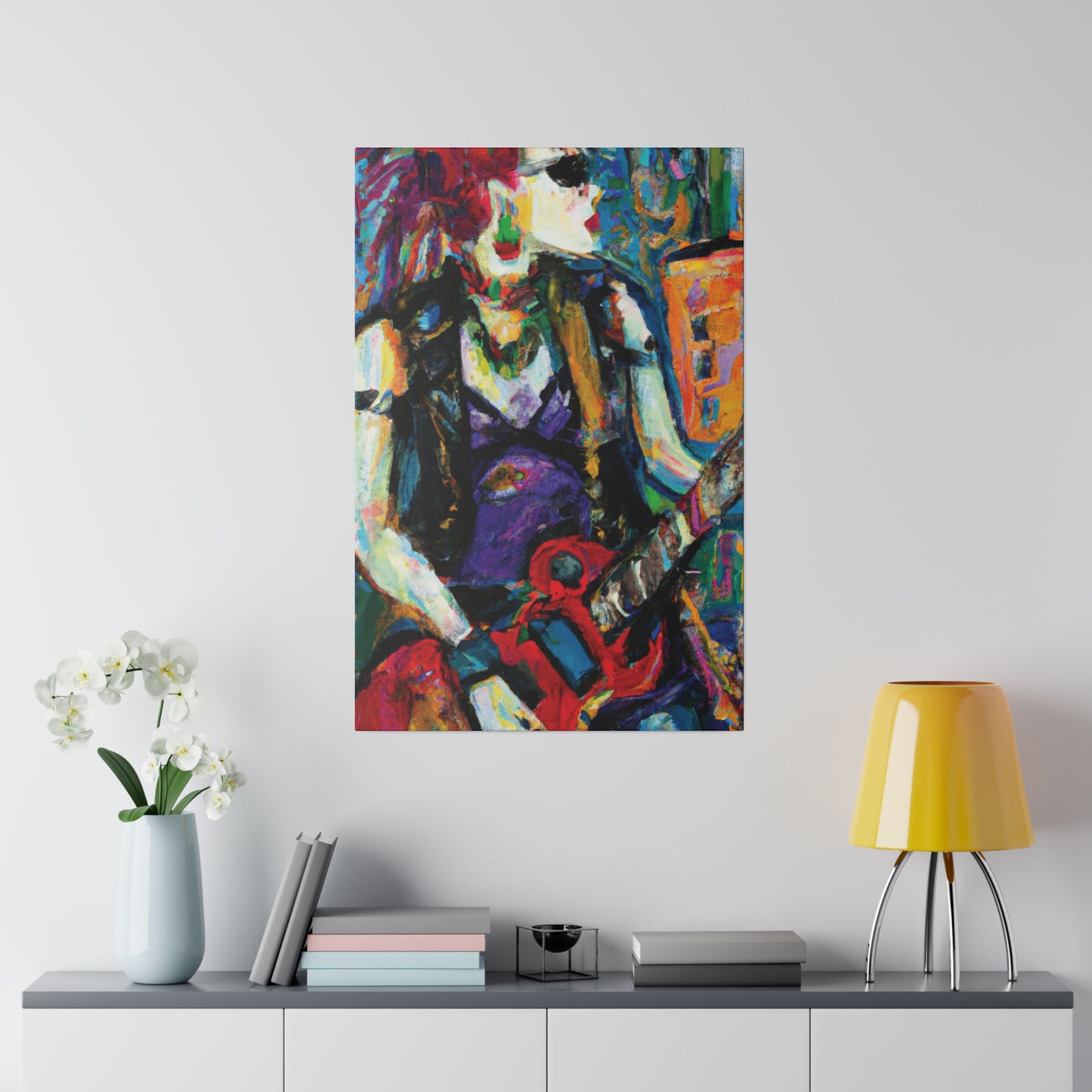 6874R - Rockstar Oil Painting Style Print | Poster | Home Decor | Wall Art | Music Art | Canvas