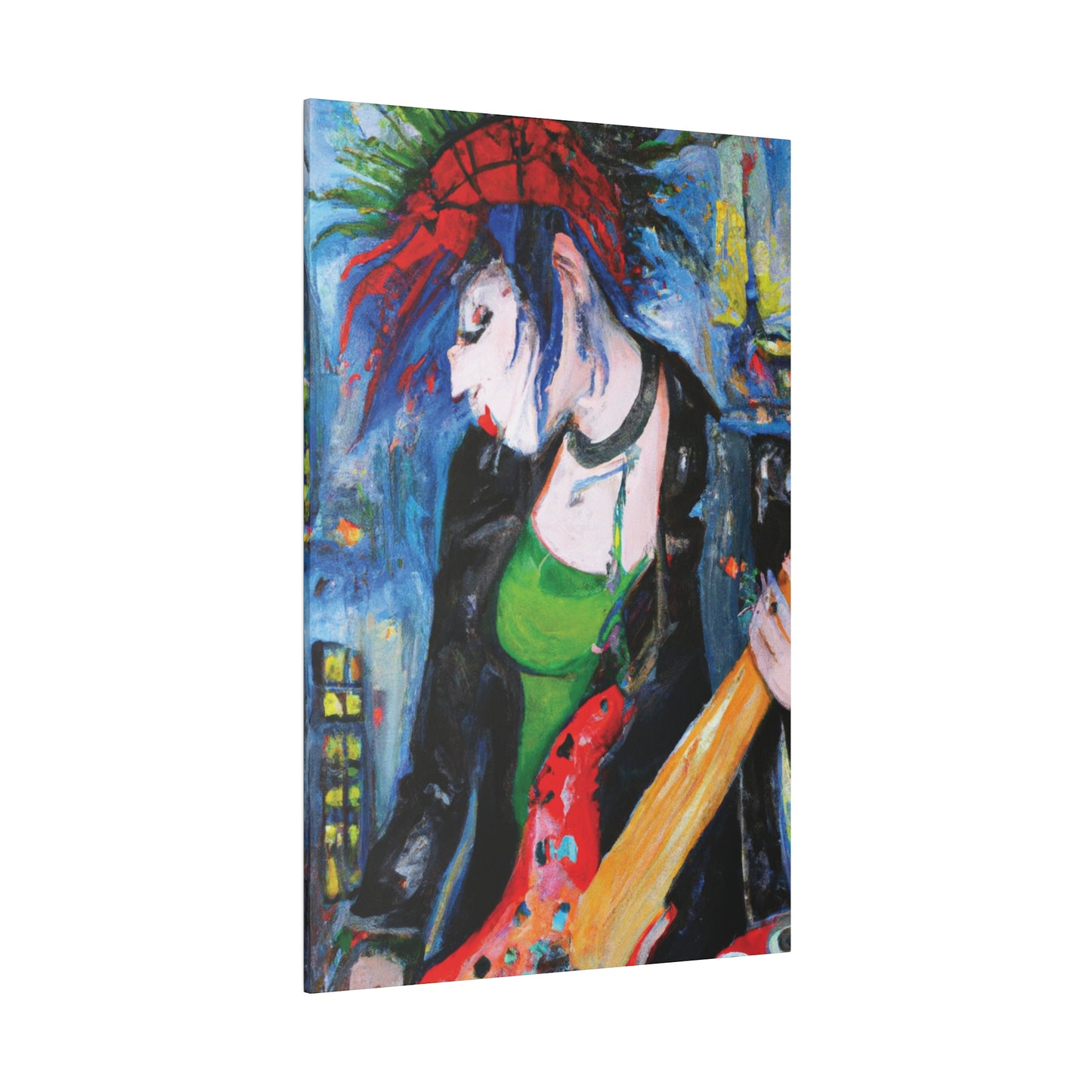 9423T - Rockstar Oil Painting Style Print | Poster | Home Decor | Wall Art | Music Art | Canvas
