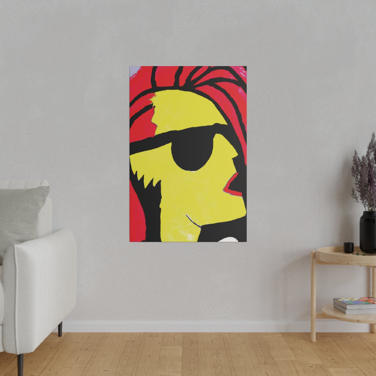 9456P - Rockstar Painting Print | Face | Abstract | Poster | Home Decor | Wall Art | Music Art | Canvas