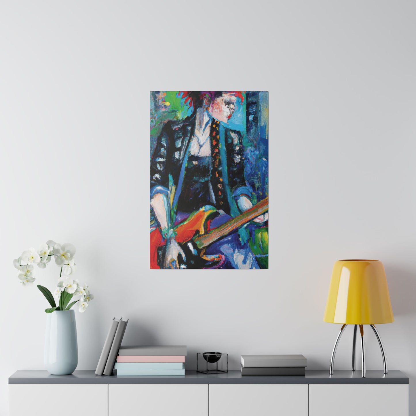 7376R - Rockstar Oil Painting Style Print | Poster | Home Decor | Wall Art | Music Art | Canvas