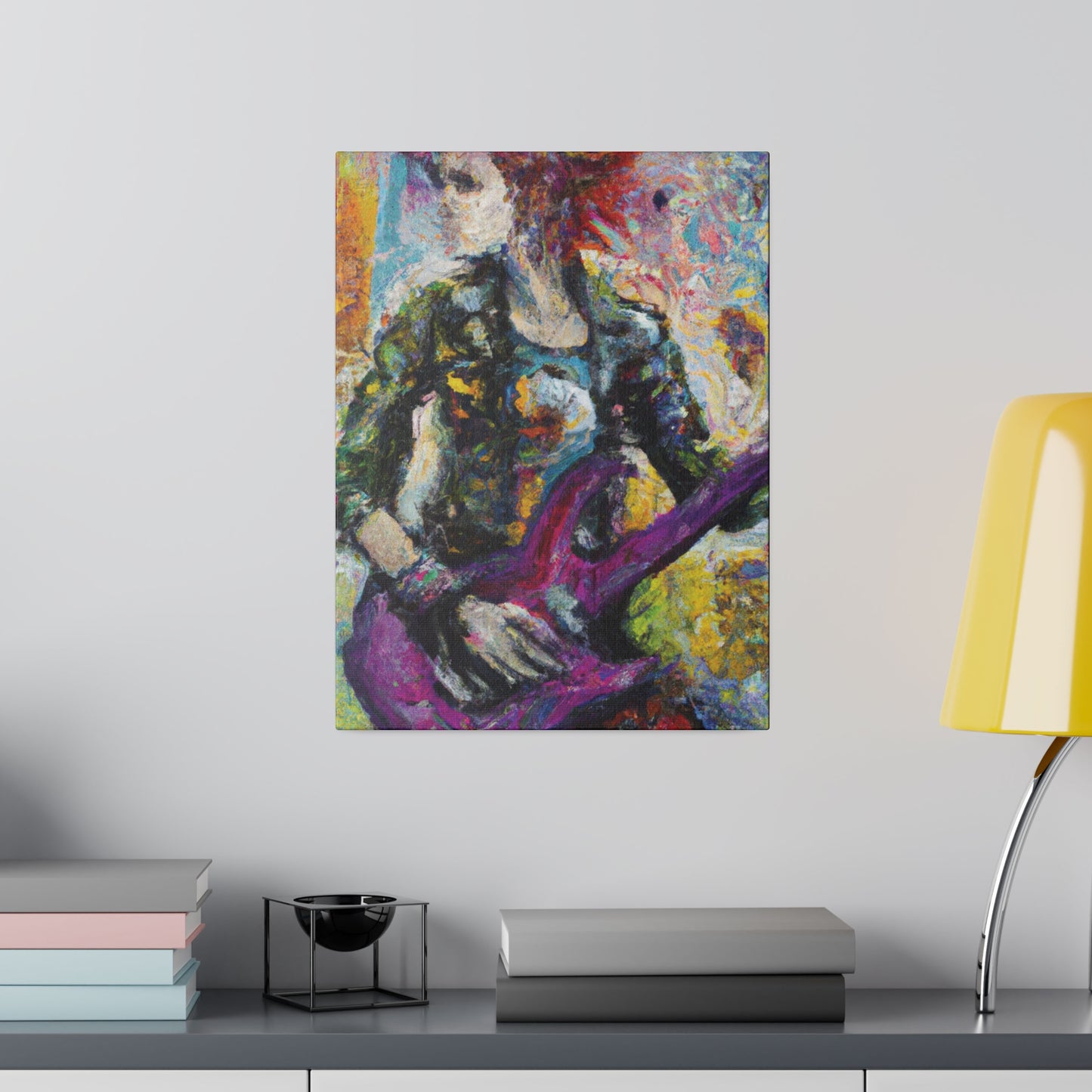 5487U - Rockstar Oil Painting Style Print | Poster | Home Decor | Wall Art | Music Art | Canvas