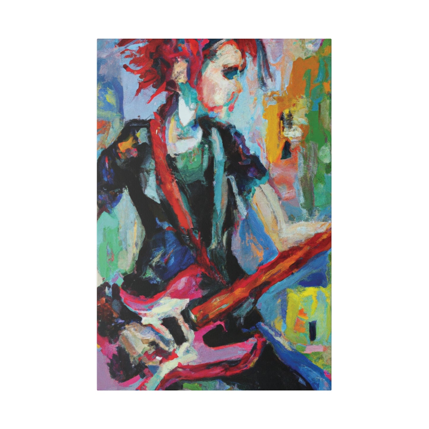 7837X - Rockstar Oil Painting Style Print | Poster | Home Decor | Wall Art | Music Art | Canvas