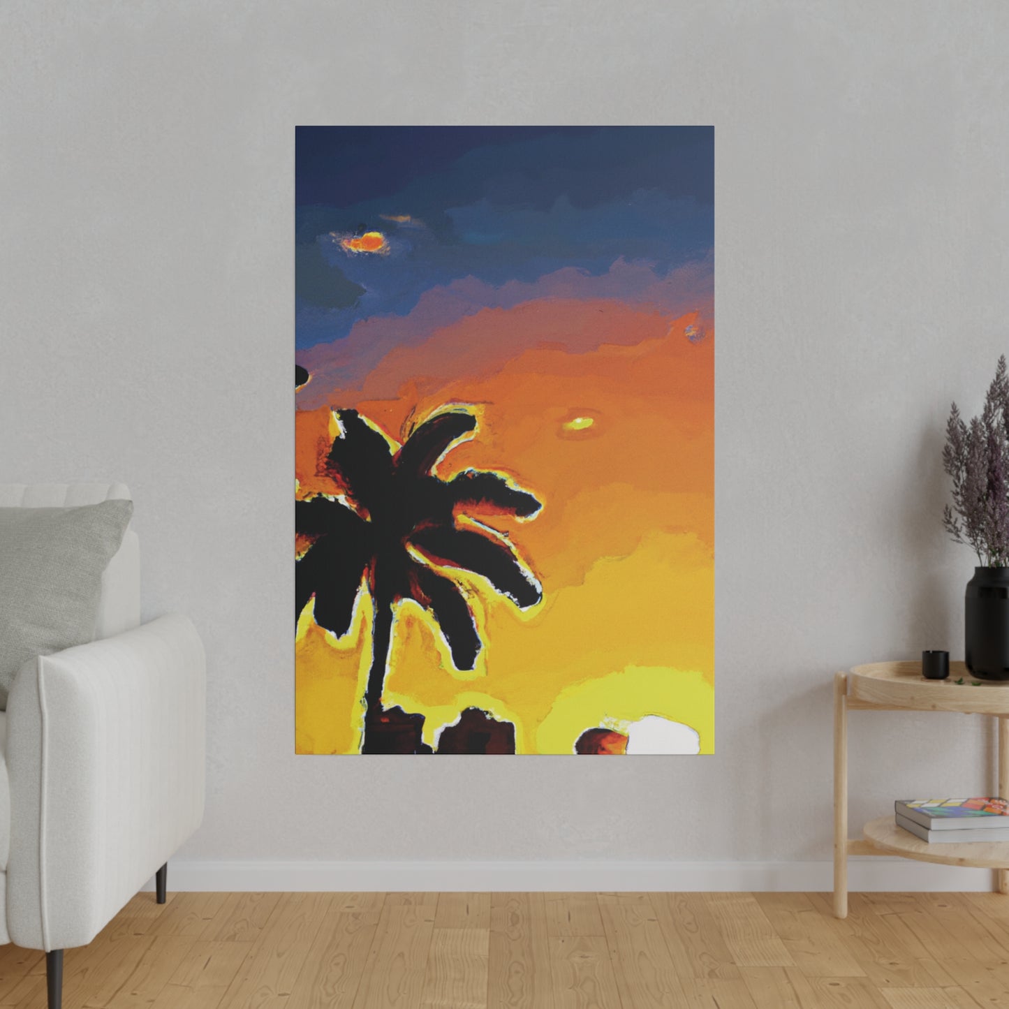 8720W - Miami Beach Sunset Painting Print | Miami | Beach | Sunset | Poster | Home Decor | Wall Art | Canvas