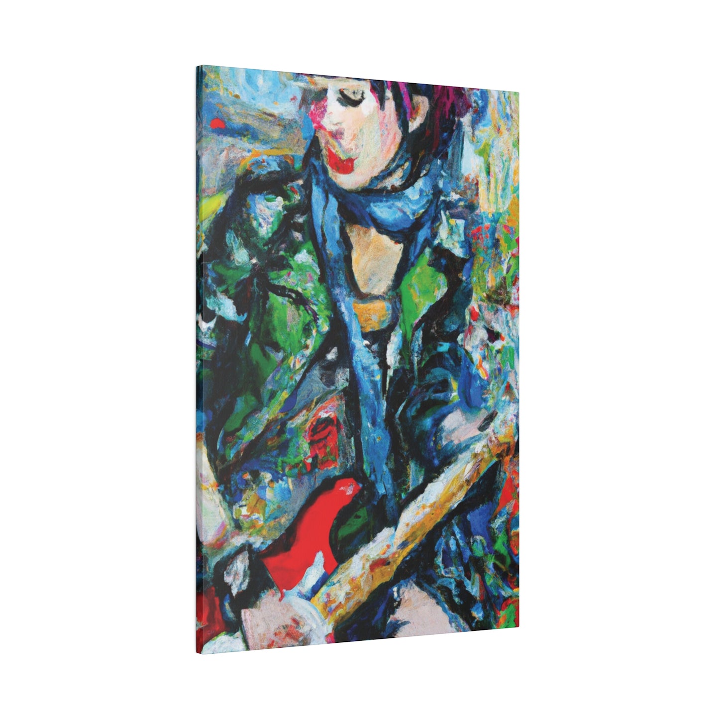 7452C - Rockstar Oil Painting Style Print | Poster | Home Decor | Wall Art | Music Art | Canvas