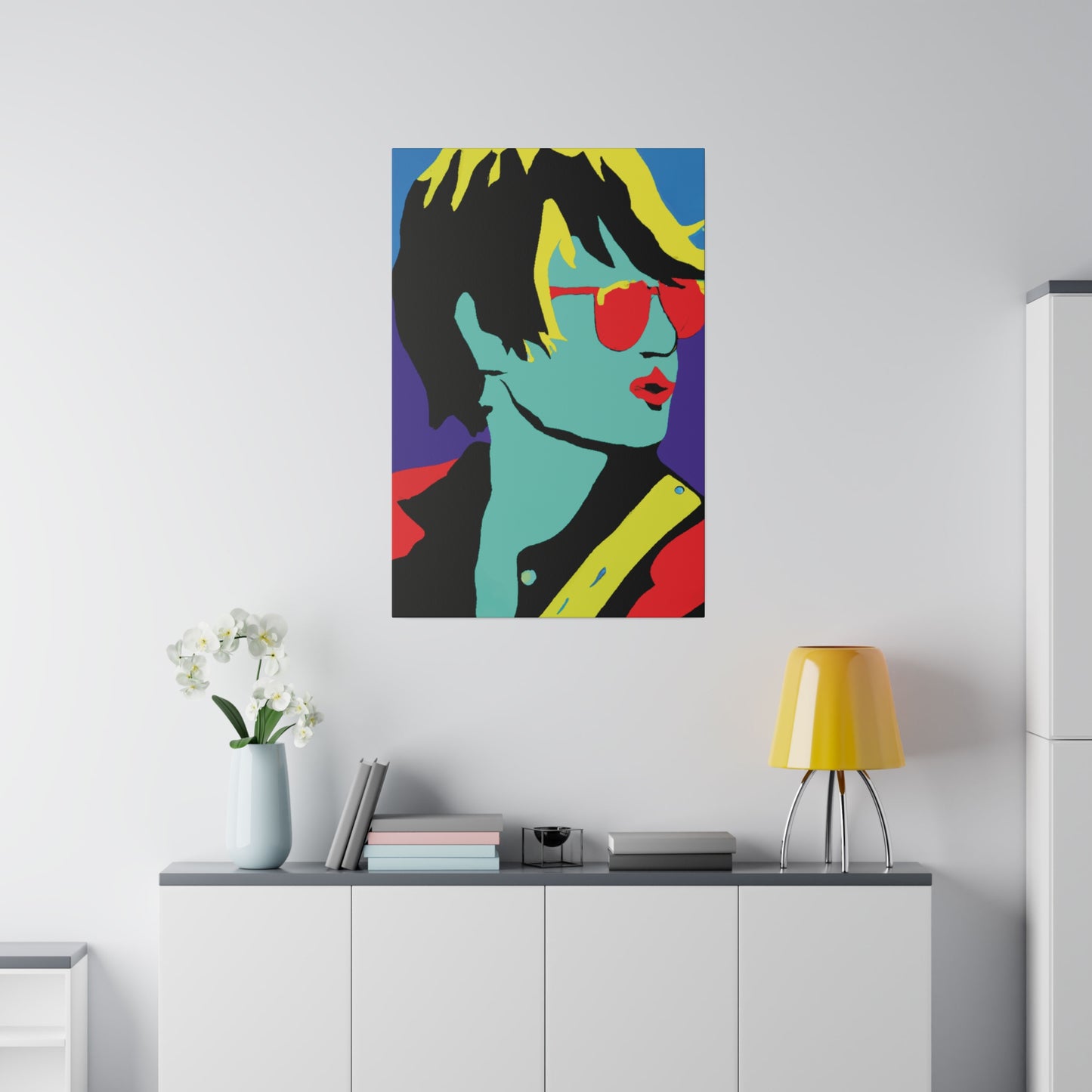 3234H - Rockstar Painting Print | Face | Abstract | Poster | Home Decor | Wall Art | Music Art | Canvas