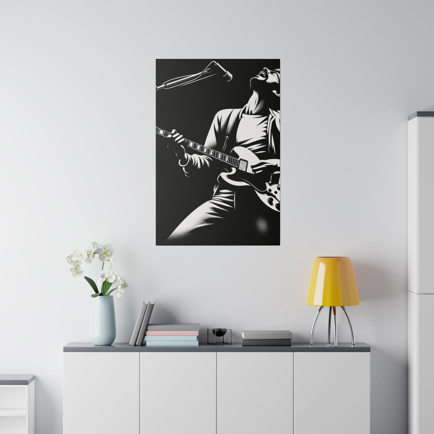 8932M - music art work, rockstar gifts, musician gift ideas, guitar art work, guitar artwork, guitar wall art canvas, playing guitar, decor