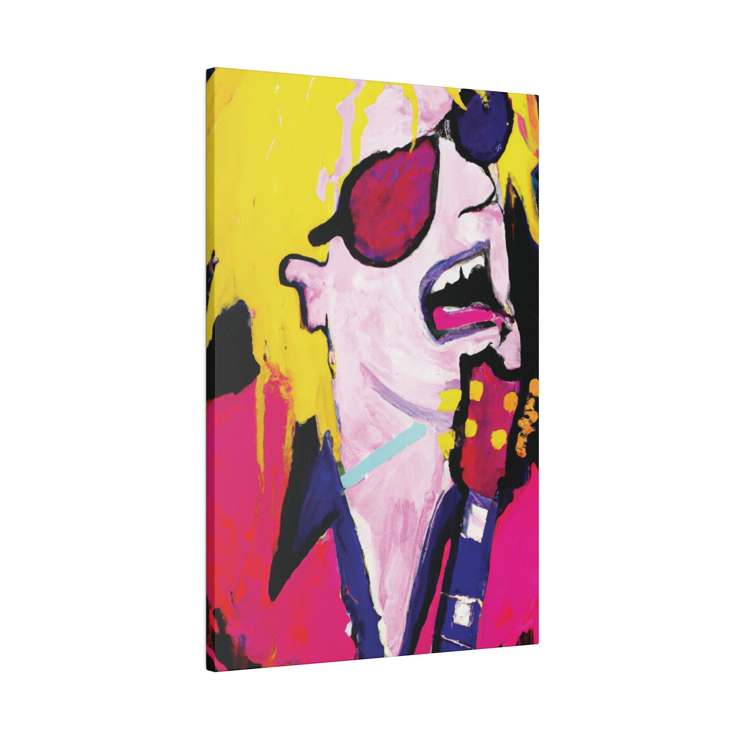 5843S - Rockstar Painting Print | Face | Abstract | Poster | Home Decor | Wall Art | Music Art | Canvas