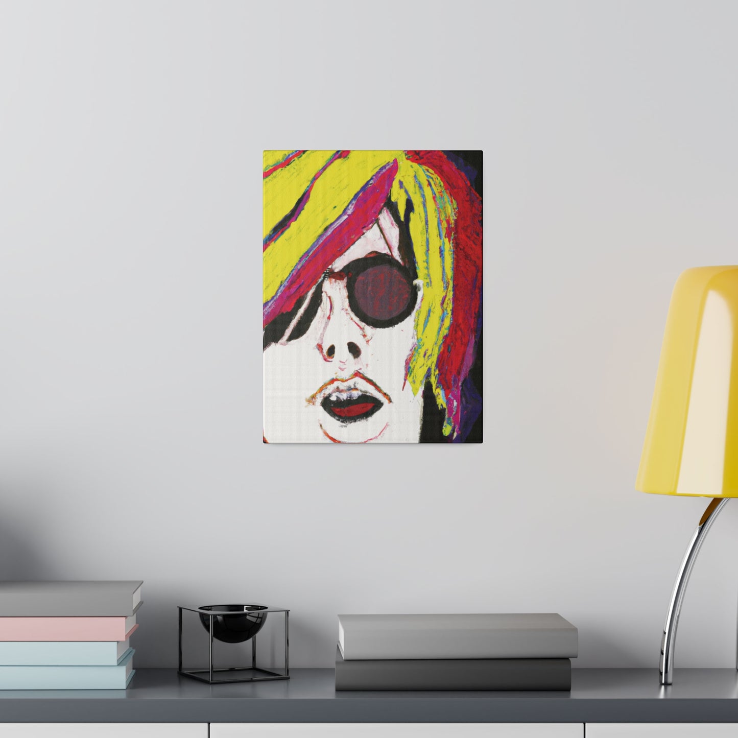 1273Y - Rockstar Painting Print | Face | Abstract | Poster | Home Decor | Wall Art | Music Art | Canvas