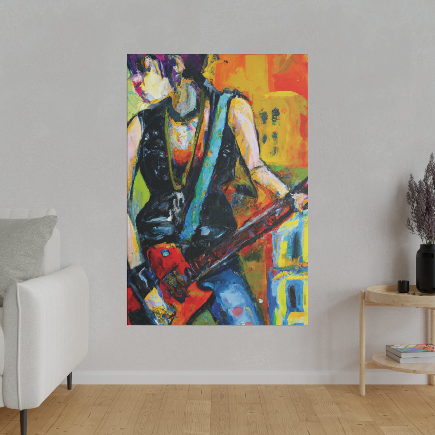 4336U - Rockstar Oil Painting Style Print | Poster | Home Decor | Wall Art | Music Art | Canvas